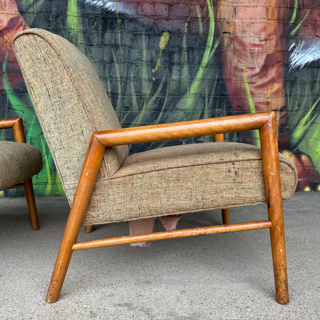 Pair of Vintage Mid-Century Leslie Diamond for Conant Ball Lounge Chairs