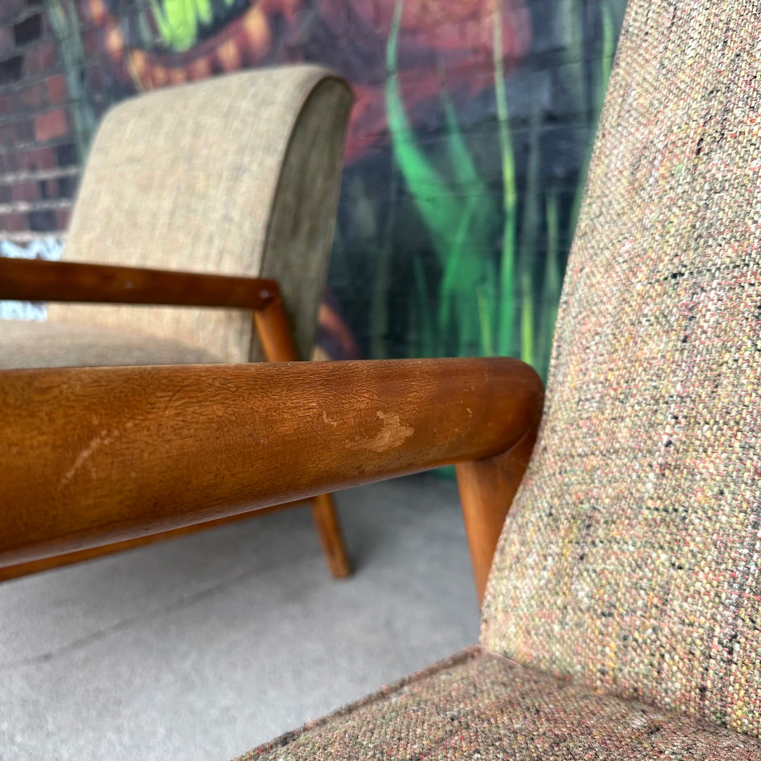 Pair of Vintage Mid-Century Leslie Diamond for Conant Ball Lounge Chairs