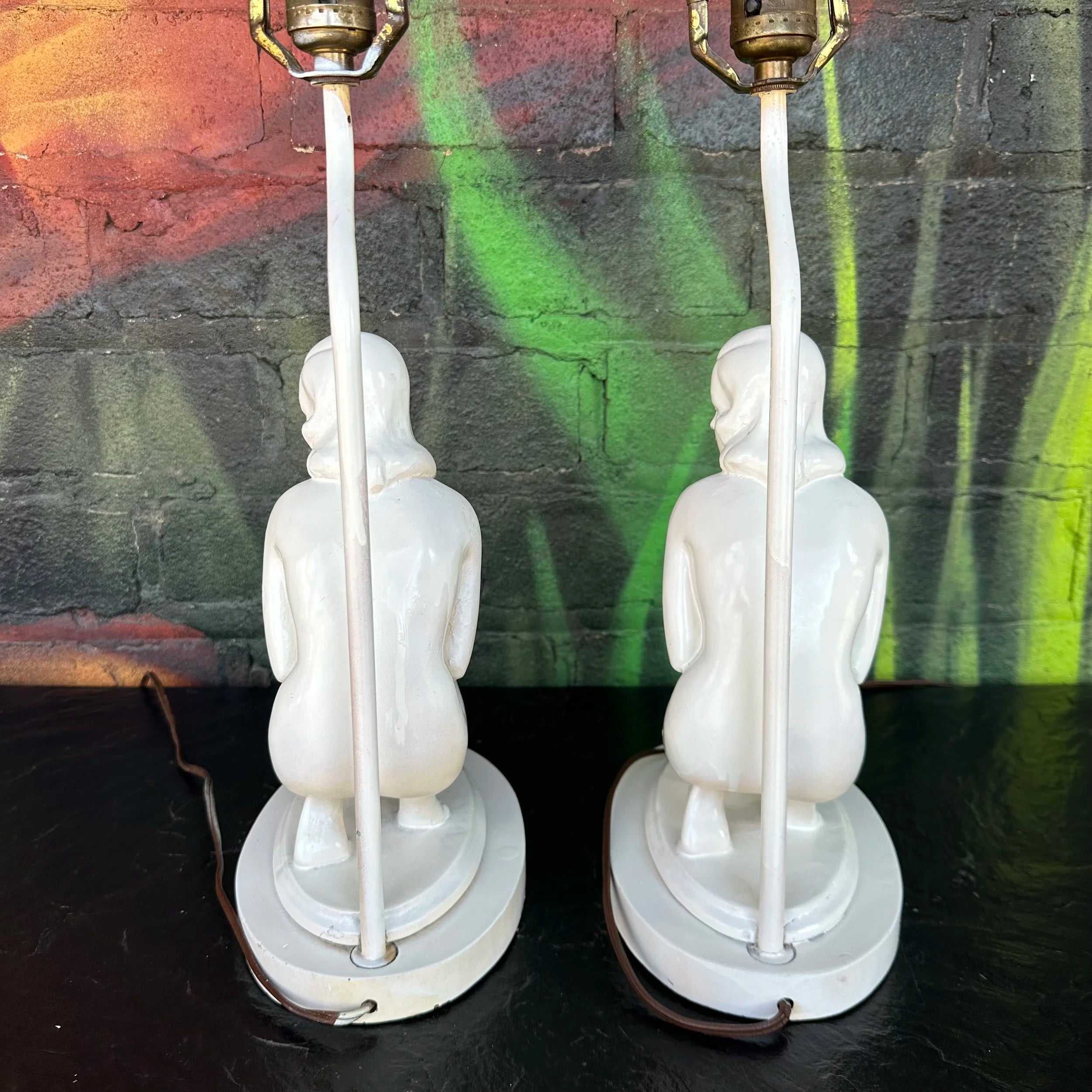 Pair of Art Deco Nude Table Lamps