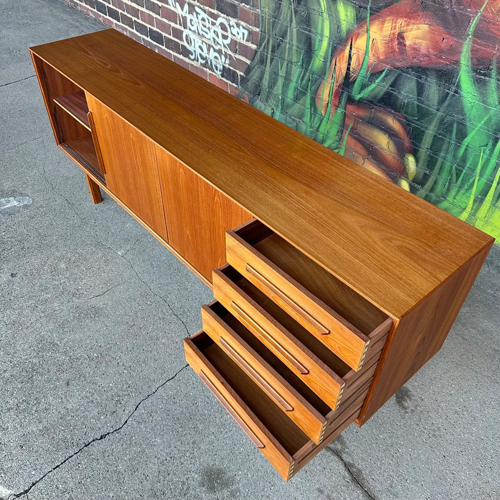 Mid Century Extra Long Teak Credenza