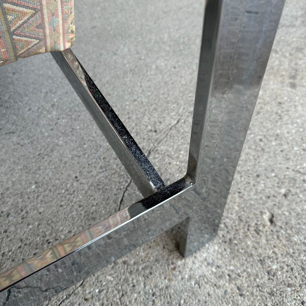 Cy Mann Chrome Flat Bar Mid Century Modern Lounge Chair