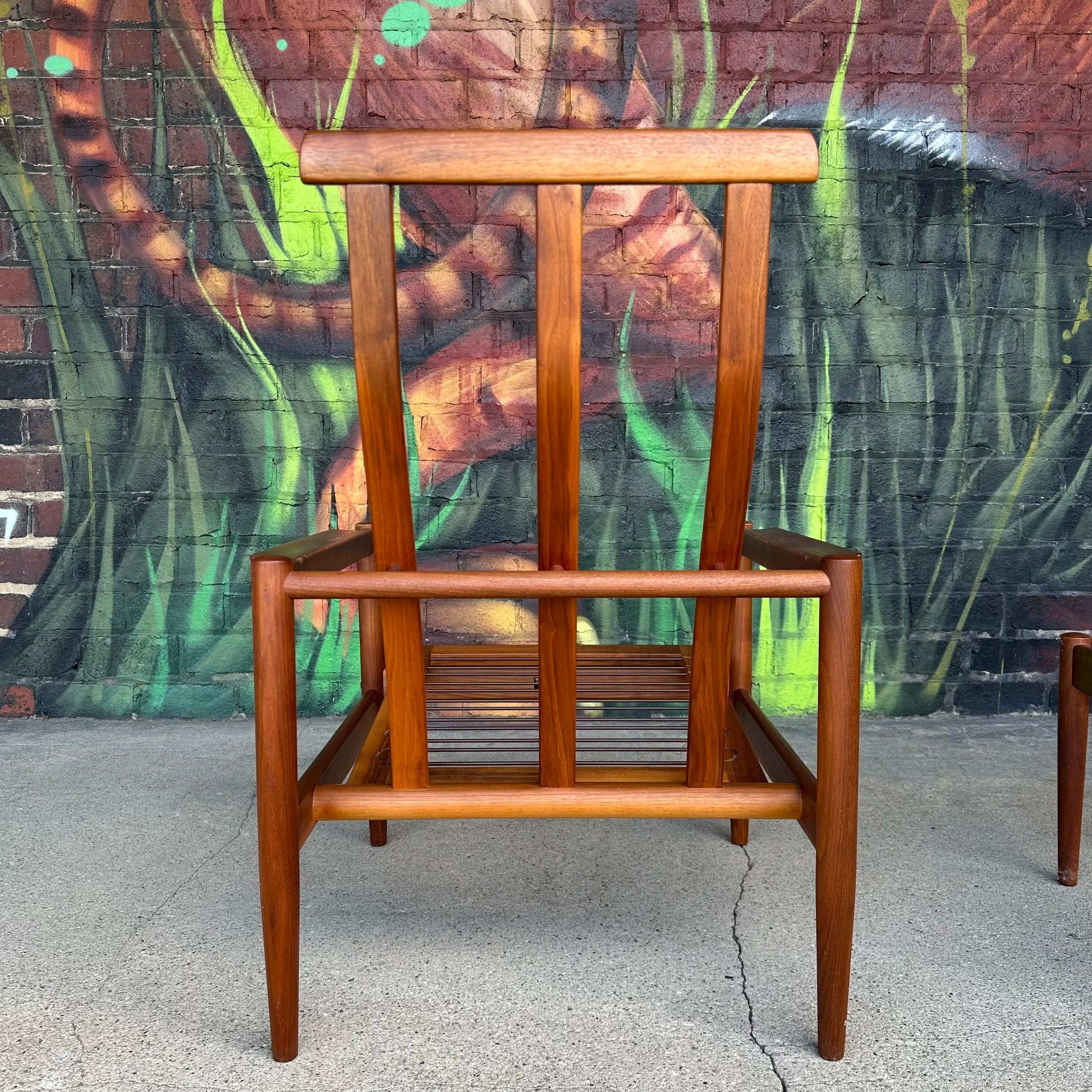 Børge Jensen & Sønner Teak Lounge Chair and Ottoman for Bernstorffsmide Møbelfabrik