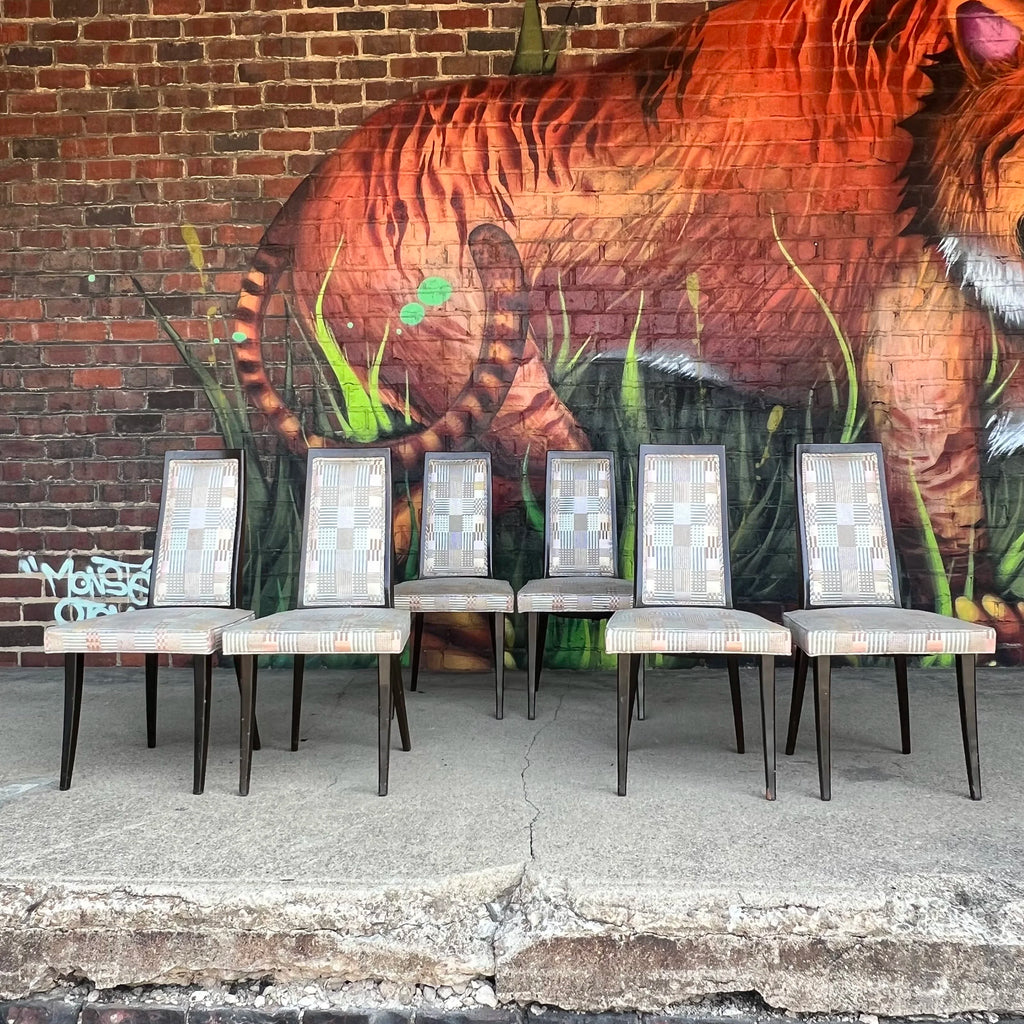 Set of 6 Harvey Probber Tall Back Dining Chairs
