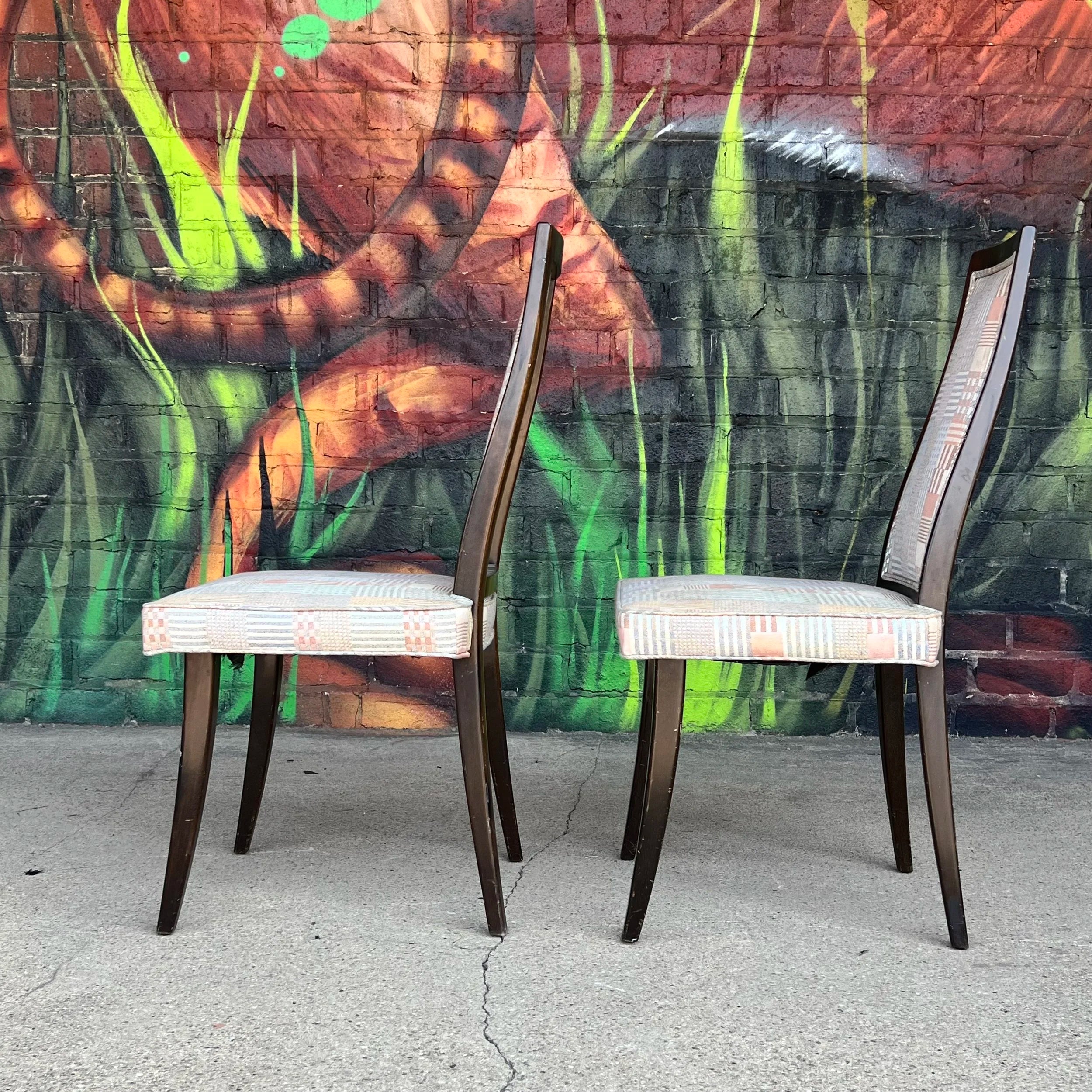 Set of 6 Harvey Probber Tall Back Dining Chairs
