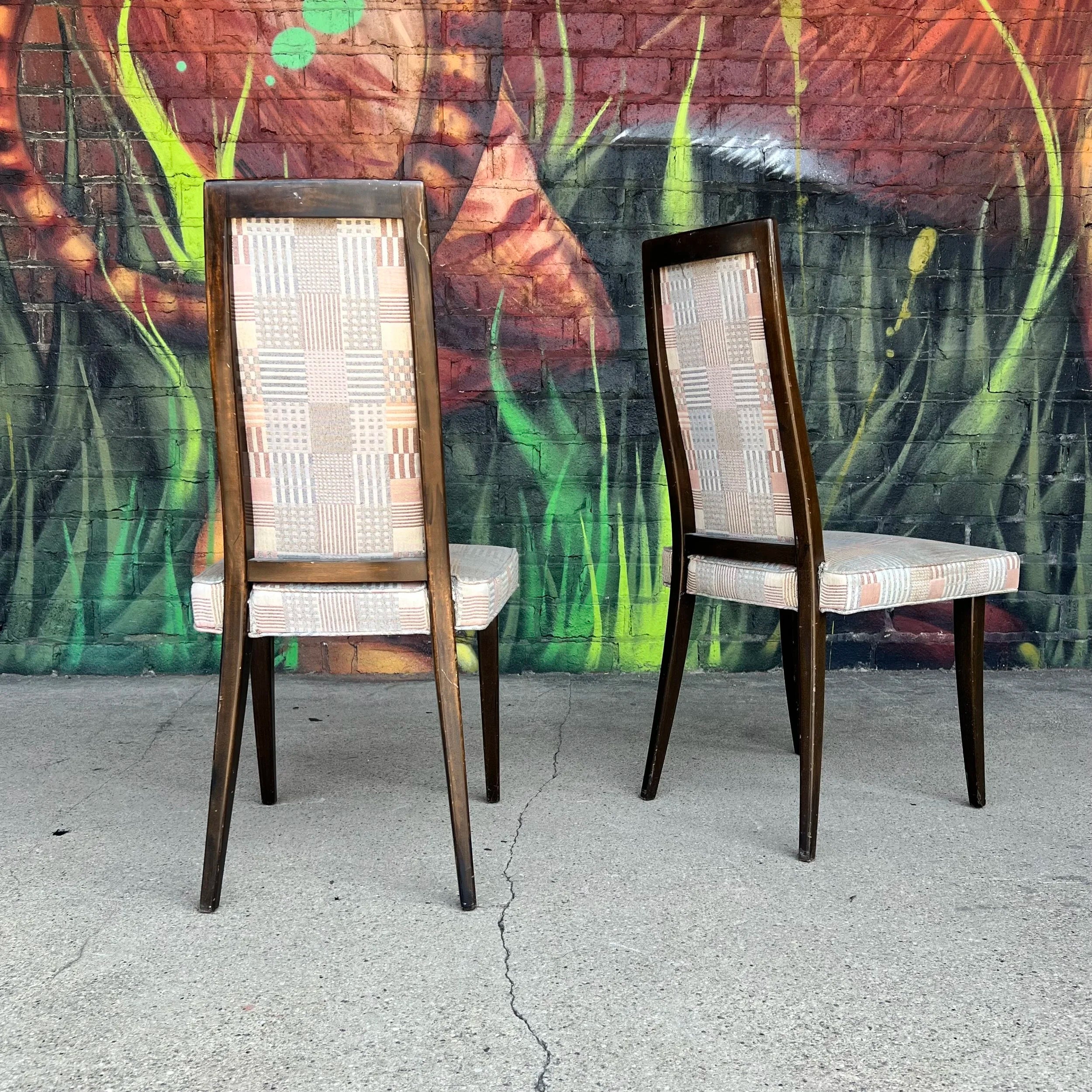 Set of 6 Harvey Probber Tall Back Dining Chairs