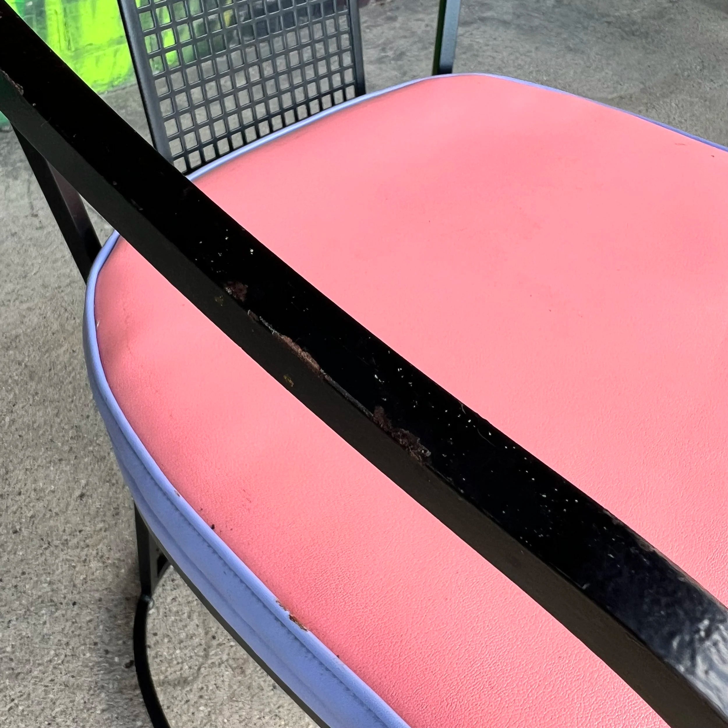 Set of 6 80s Postmodern Iron Patio Chairs