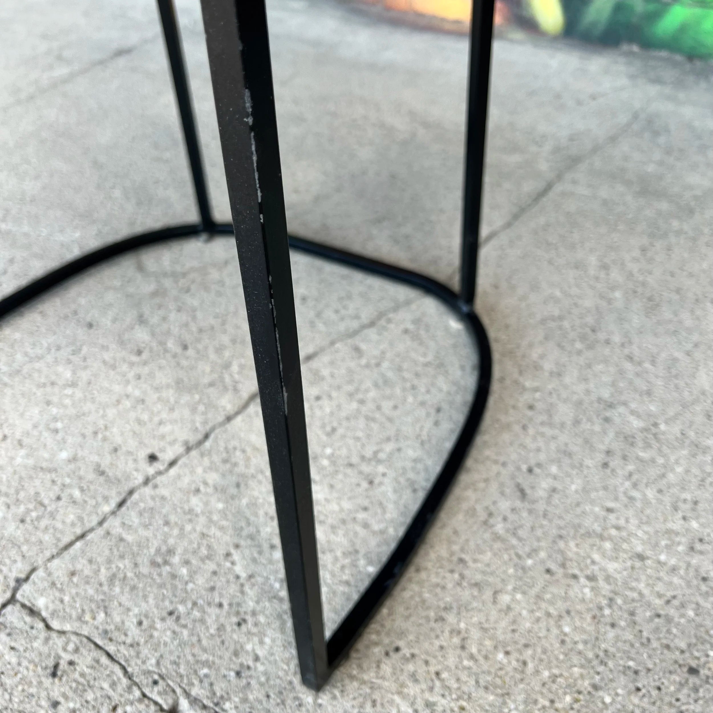 Set of 6 80s Postmodern Iron Patio Chairs