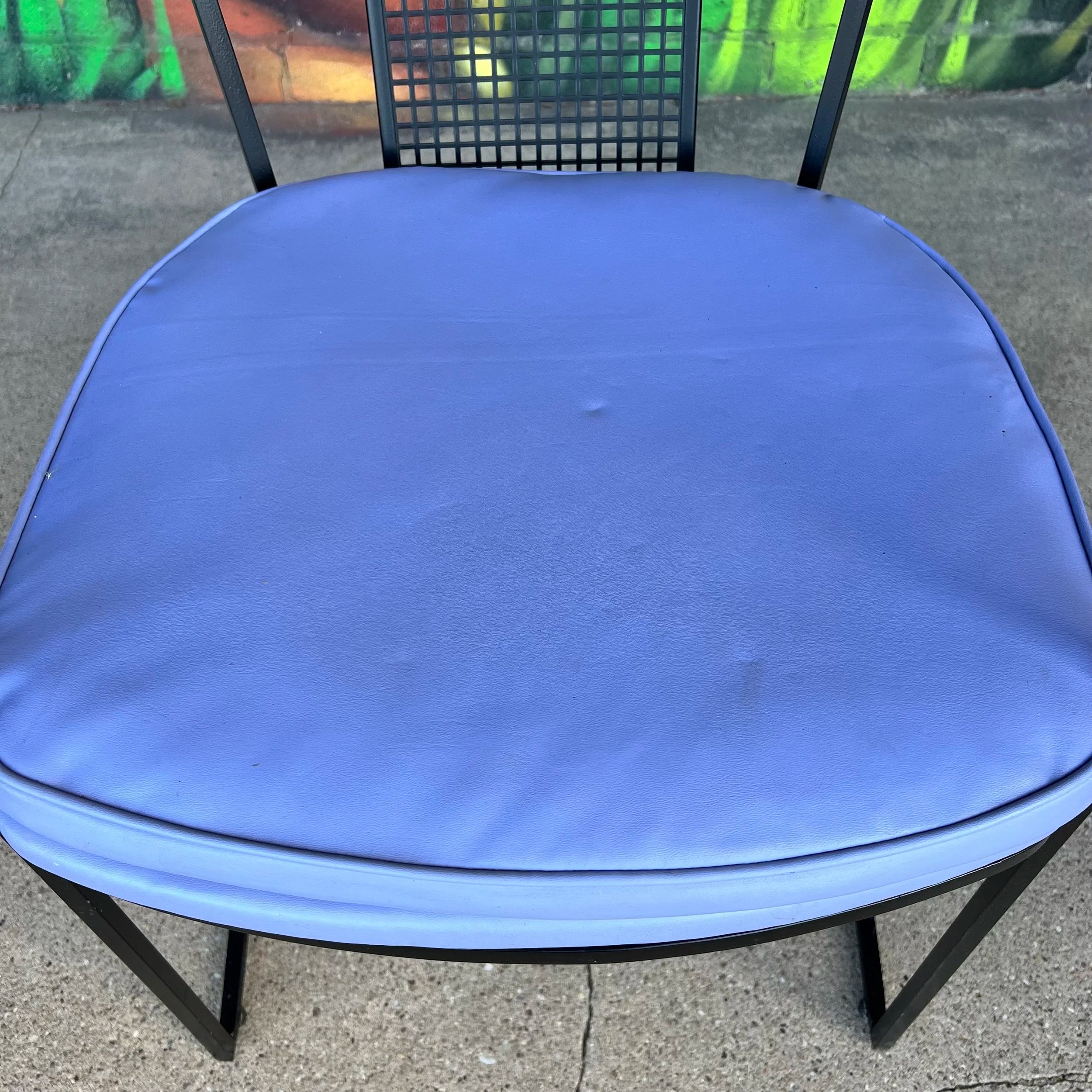 Set of 6 80s Postmodern Iron Patio Chairs