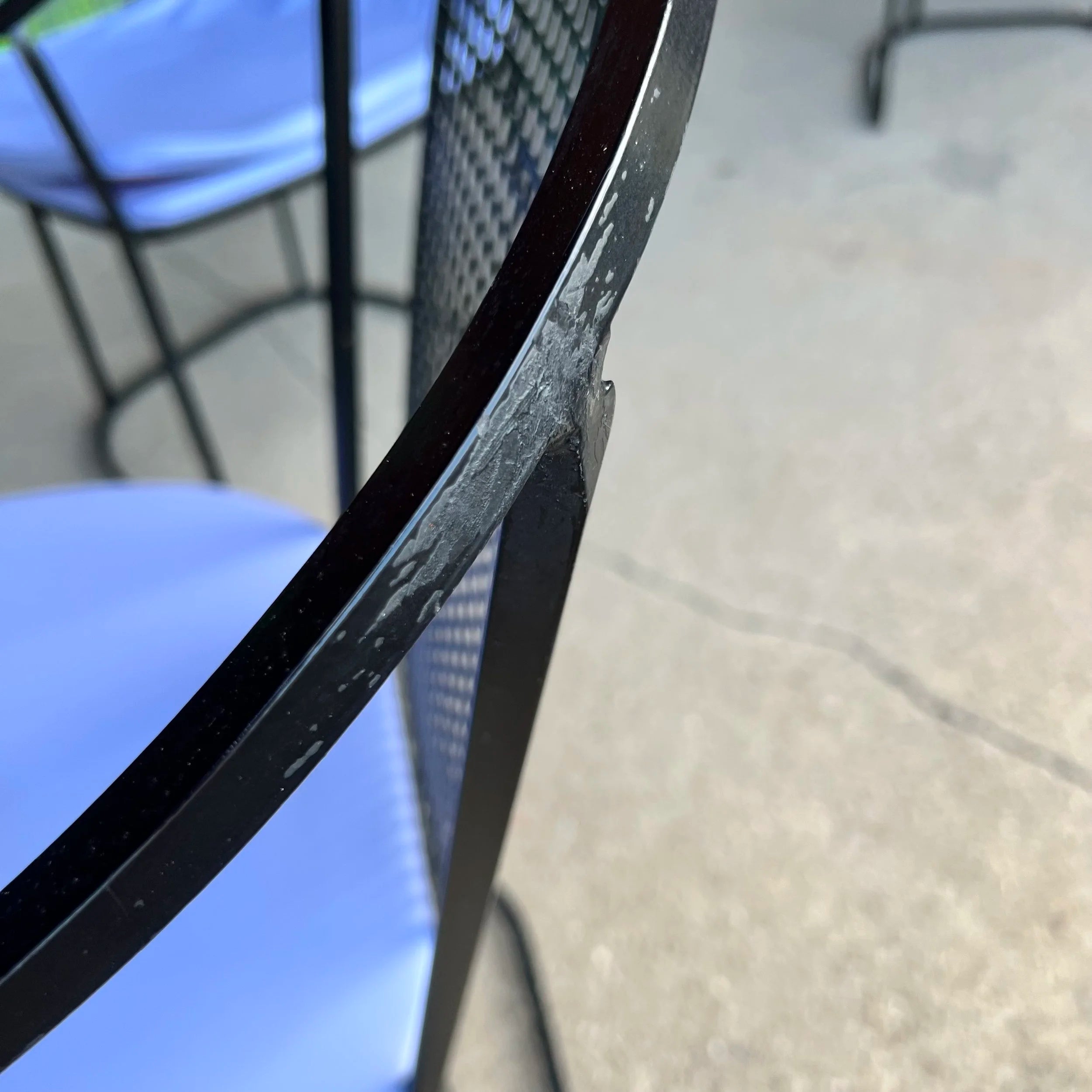 Set of 6 80s Postmodern Iron Patio Chairs
