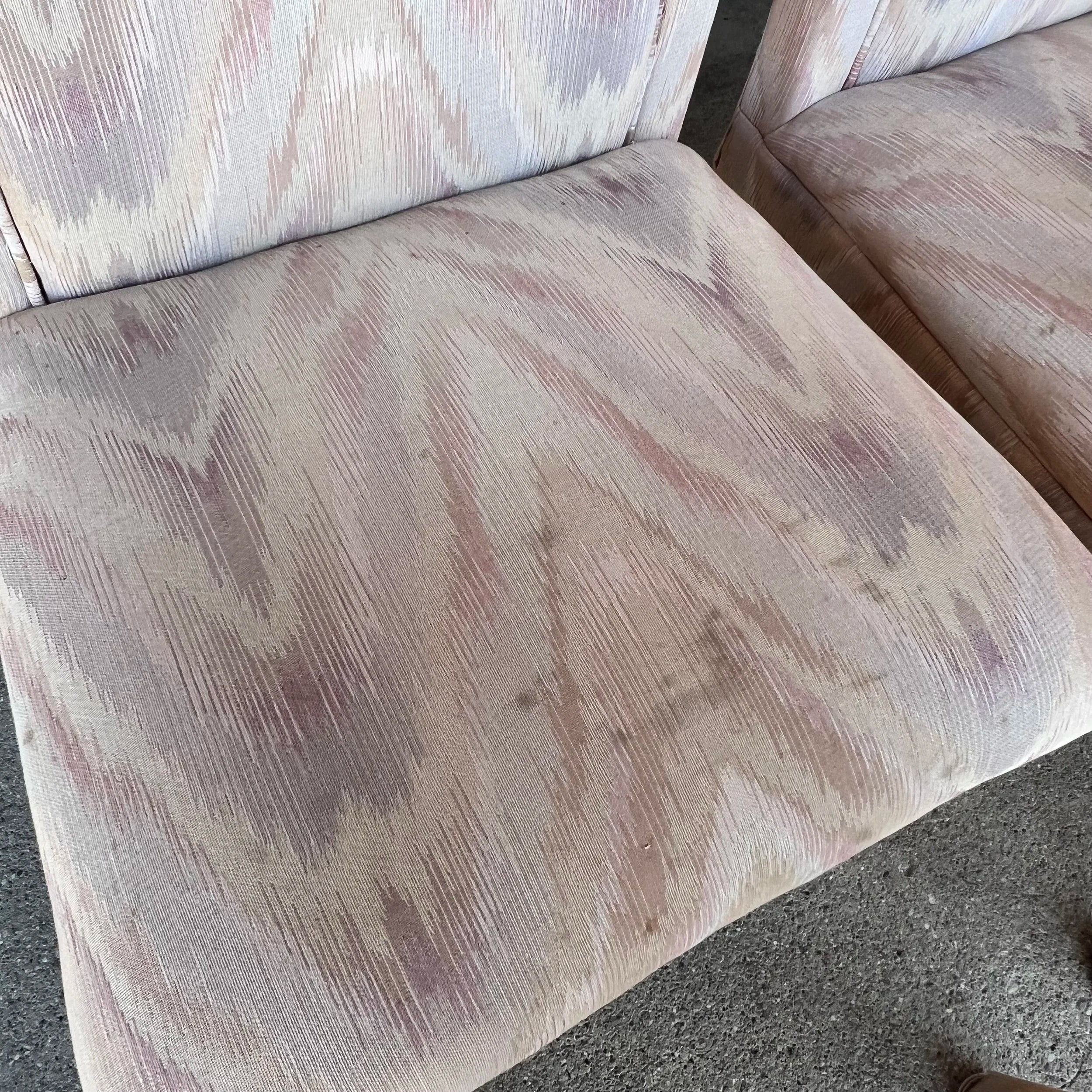 Set of 10 Postmodern Parsons-Style Dining Chairs