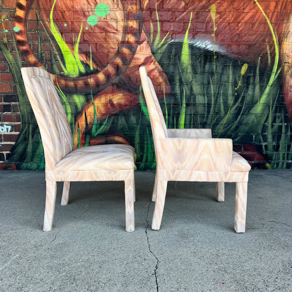 Set of 10 Postmodern Parsons-Style Dining Chairs