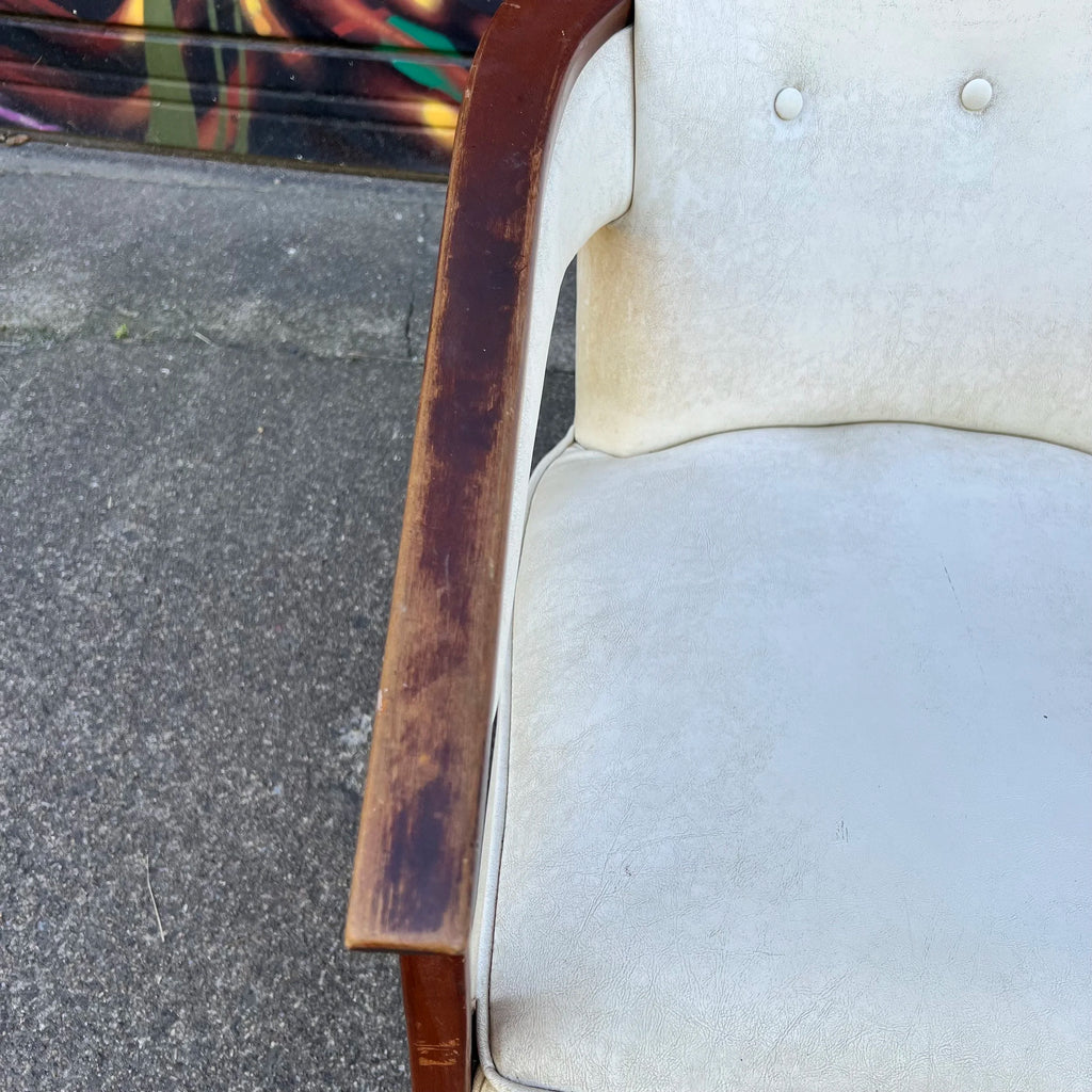 Marden Barrel-Shaped Walnut Occasional Accent Side Chair