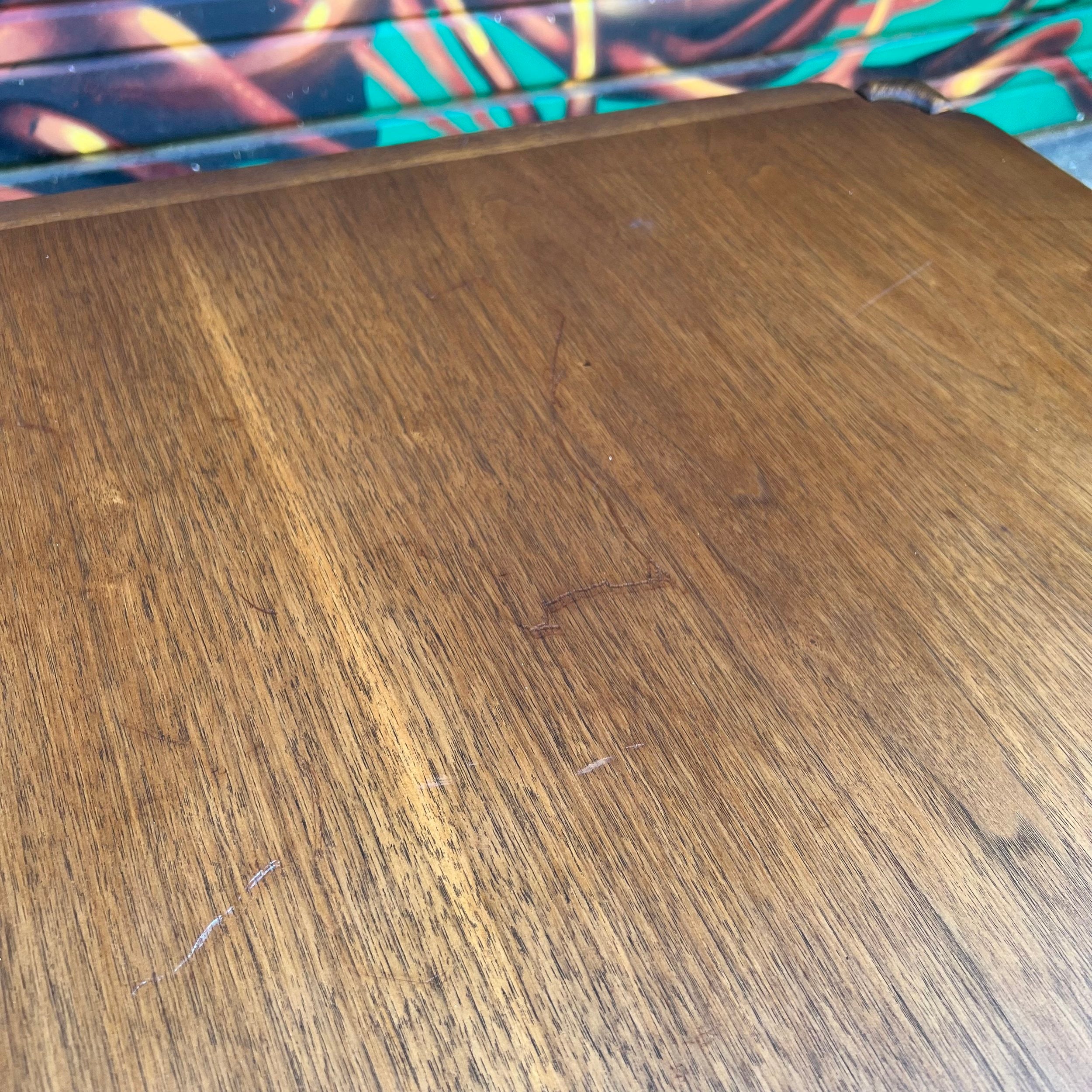 Mid Century Modern Basset Furniture Walnut Side Table