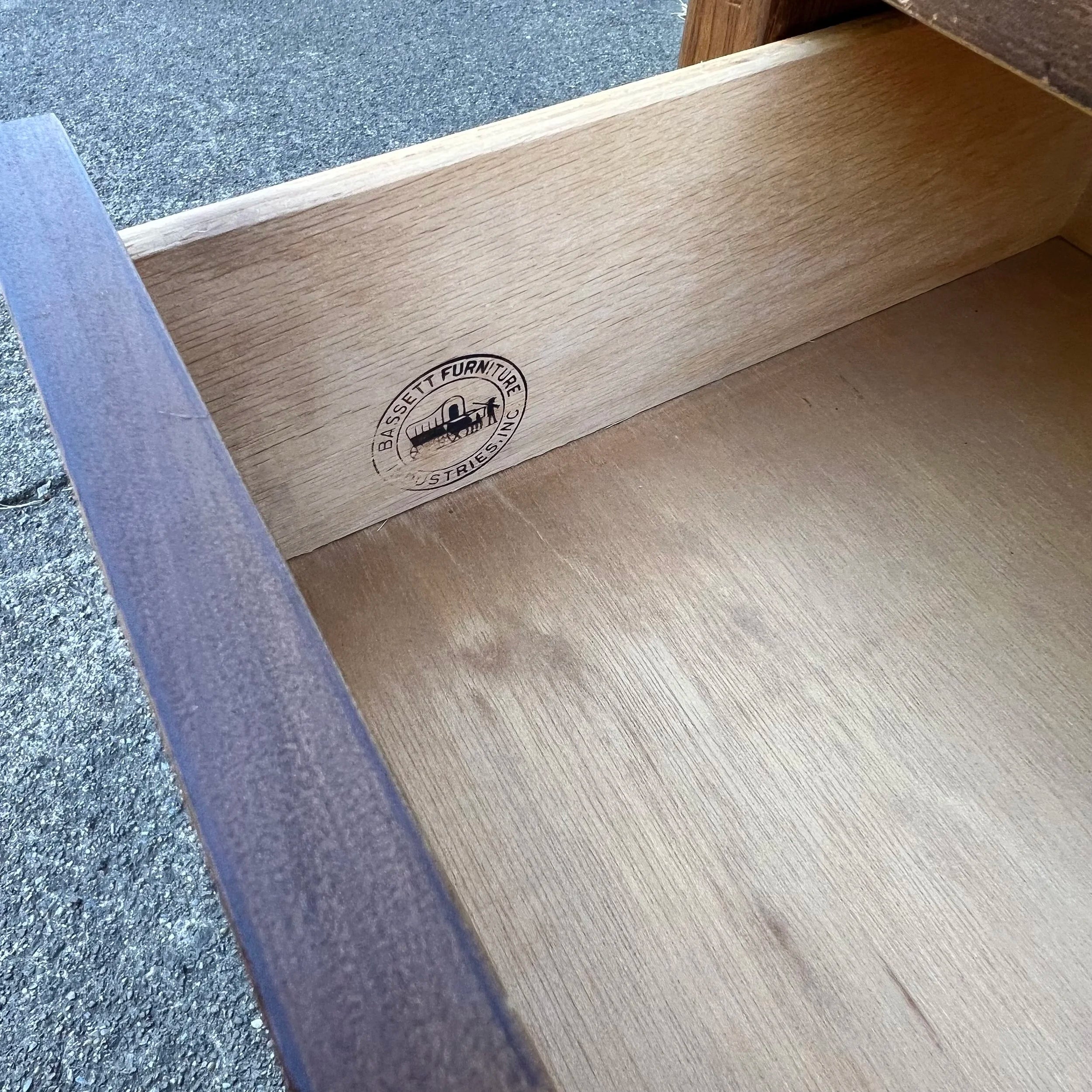 Mid Century Modern Basset Furniture Walnut Side Table