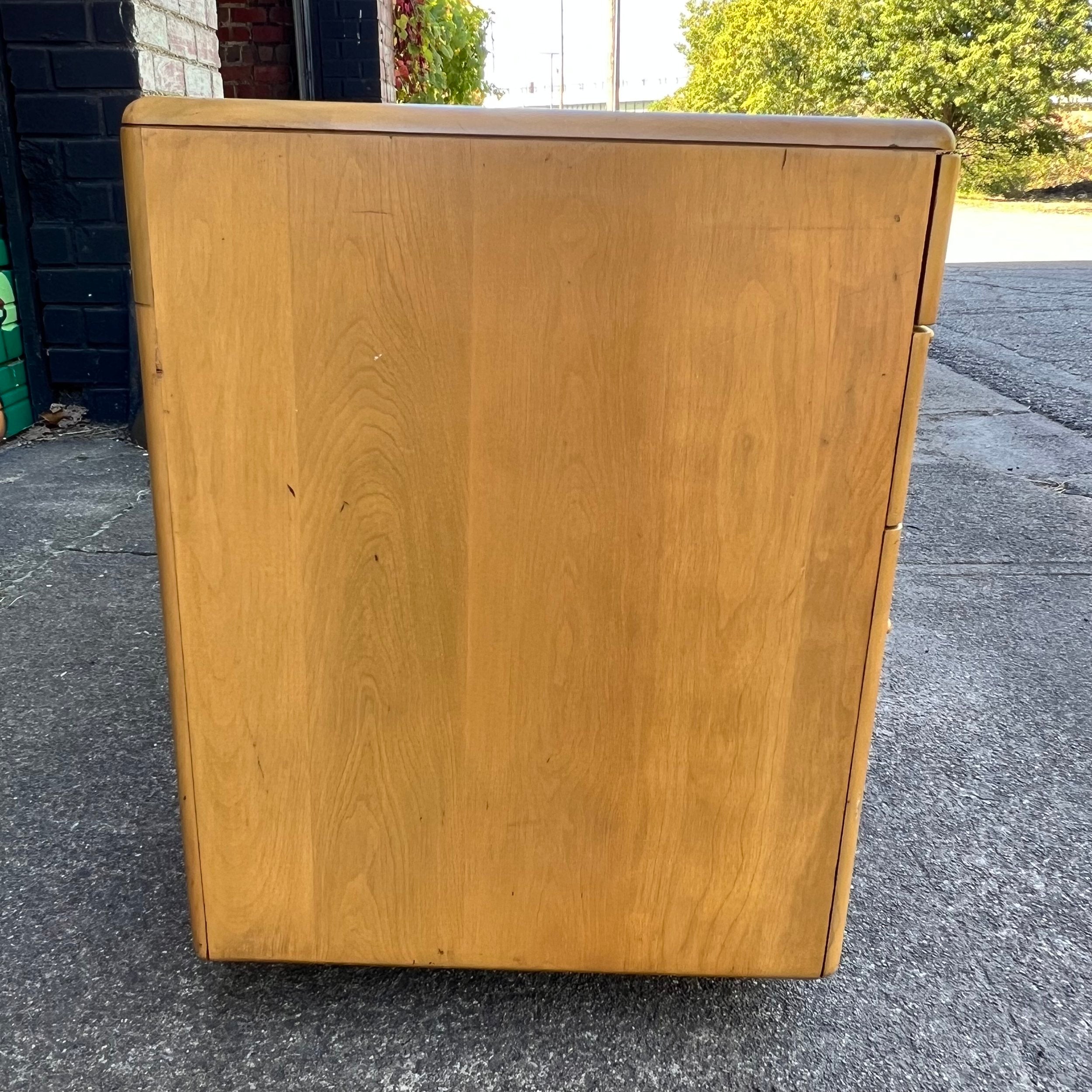 1950s Heywood Wakefield M320 Writing Desk With Bookshelf