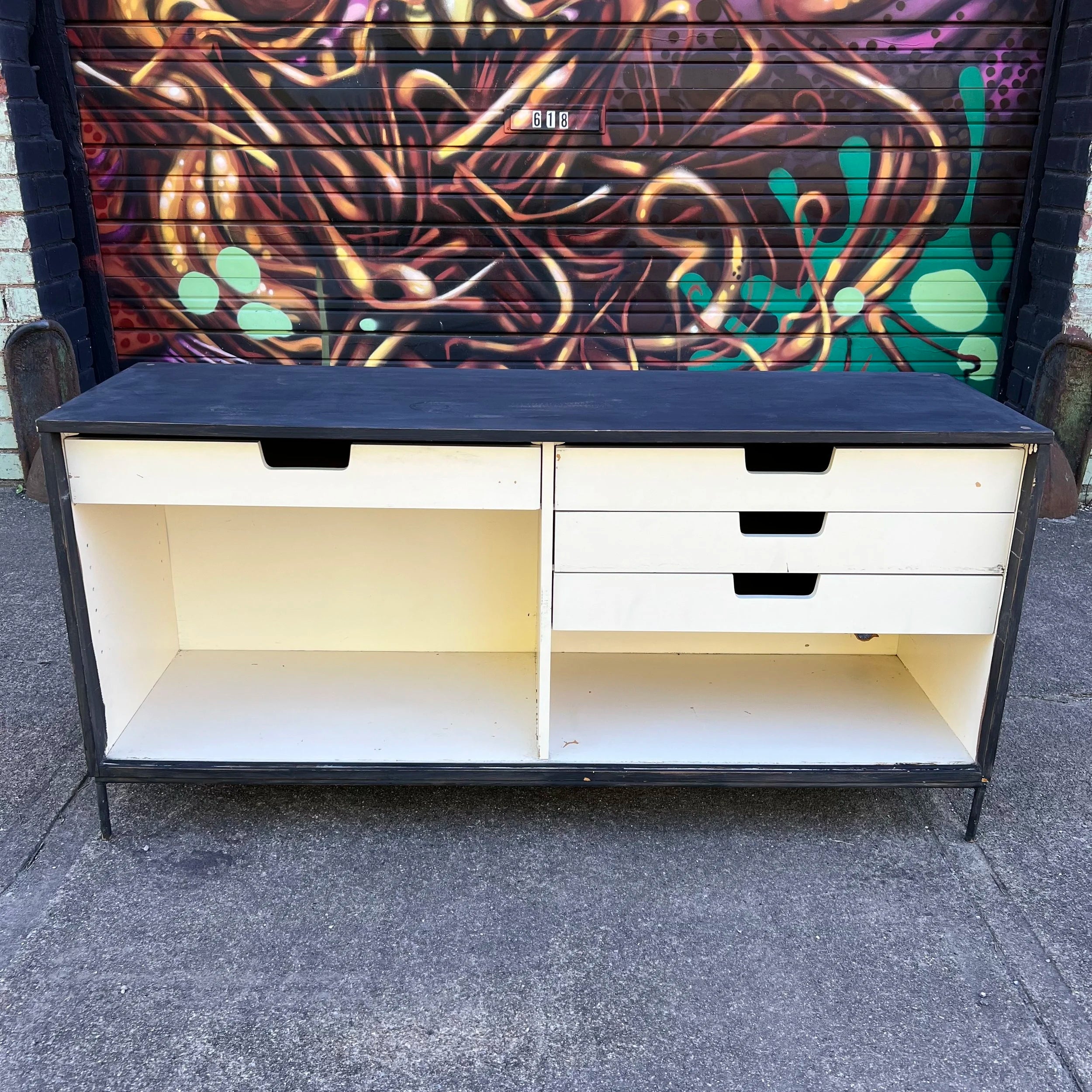 Paul McCobb for Planner Group Credenza With Iron Legs Winchendon Early Piece
