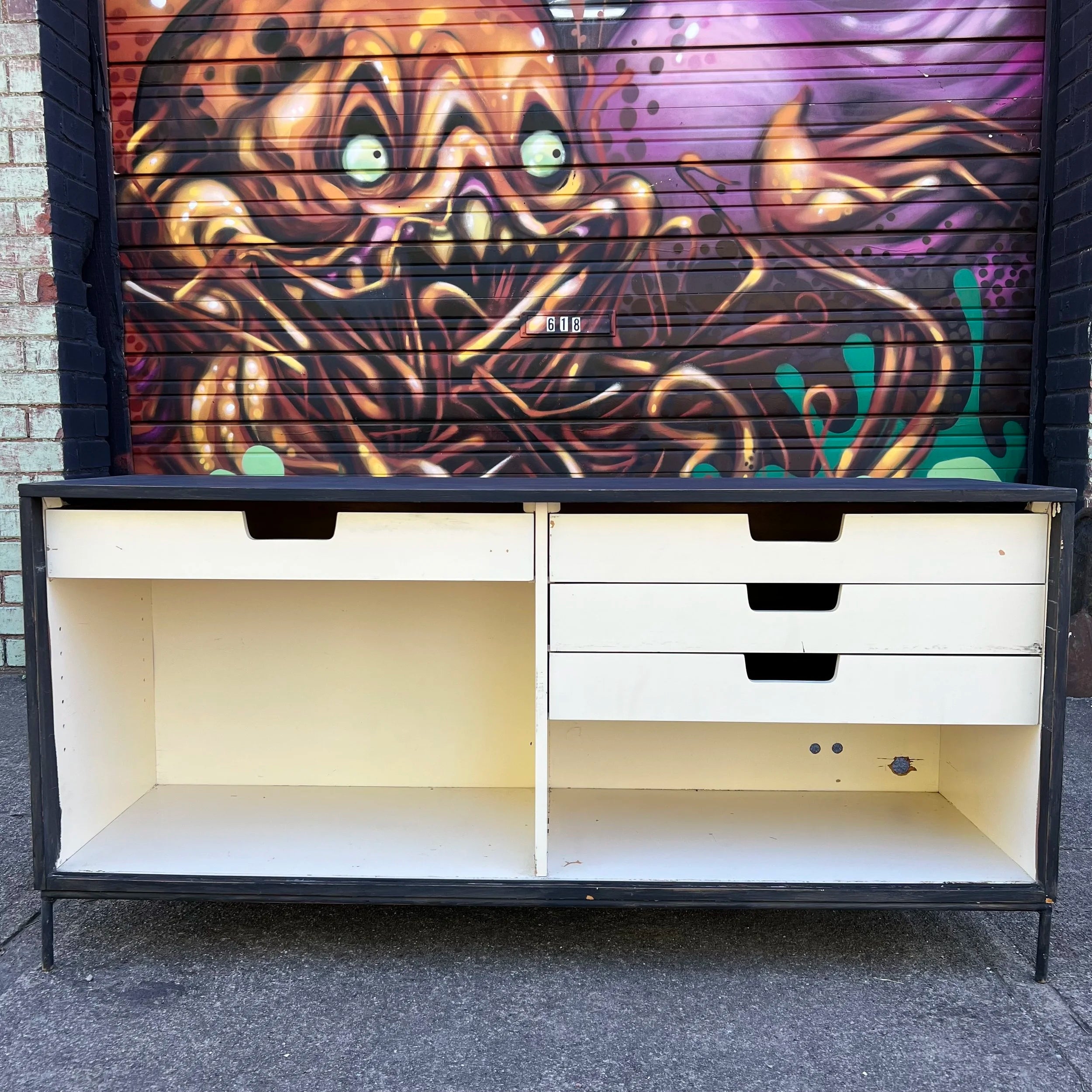 Paul McCobb for Planner Group Credenza With Iron Legs Winchendon Early Piece