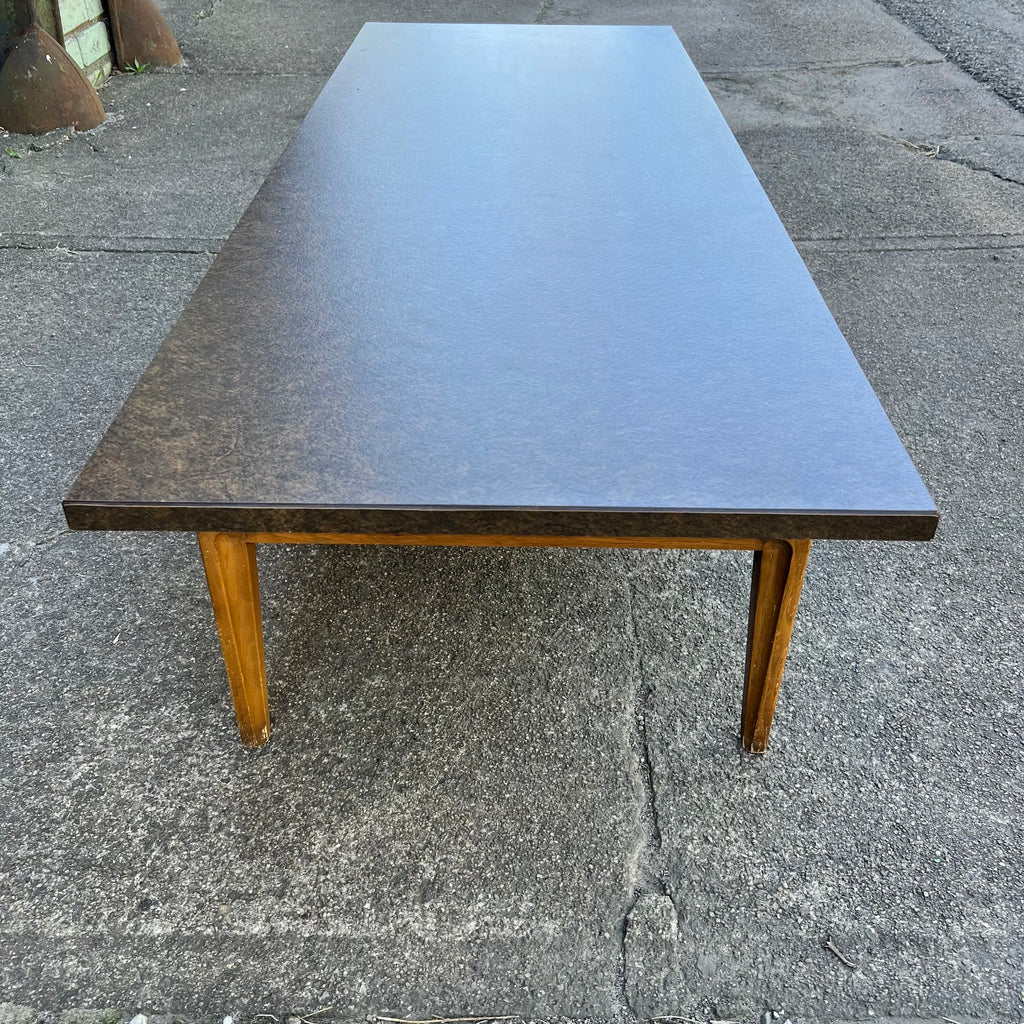 Mid Century Modern Walnut and Laminate Top Coffee Table