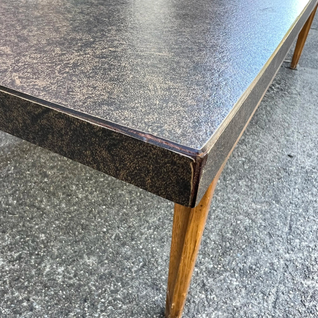 Mid Century Modern Walnut and Laminate Top Coffee Table