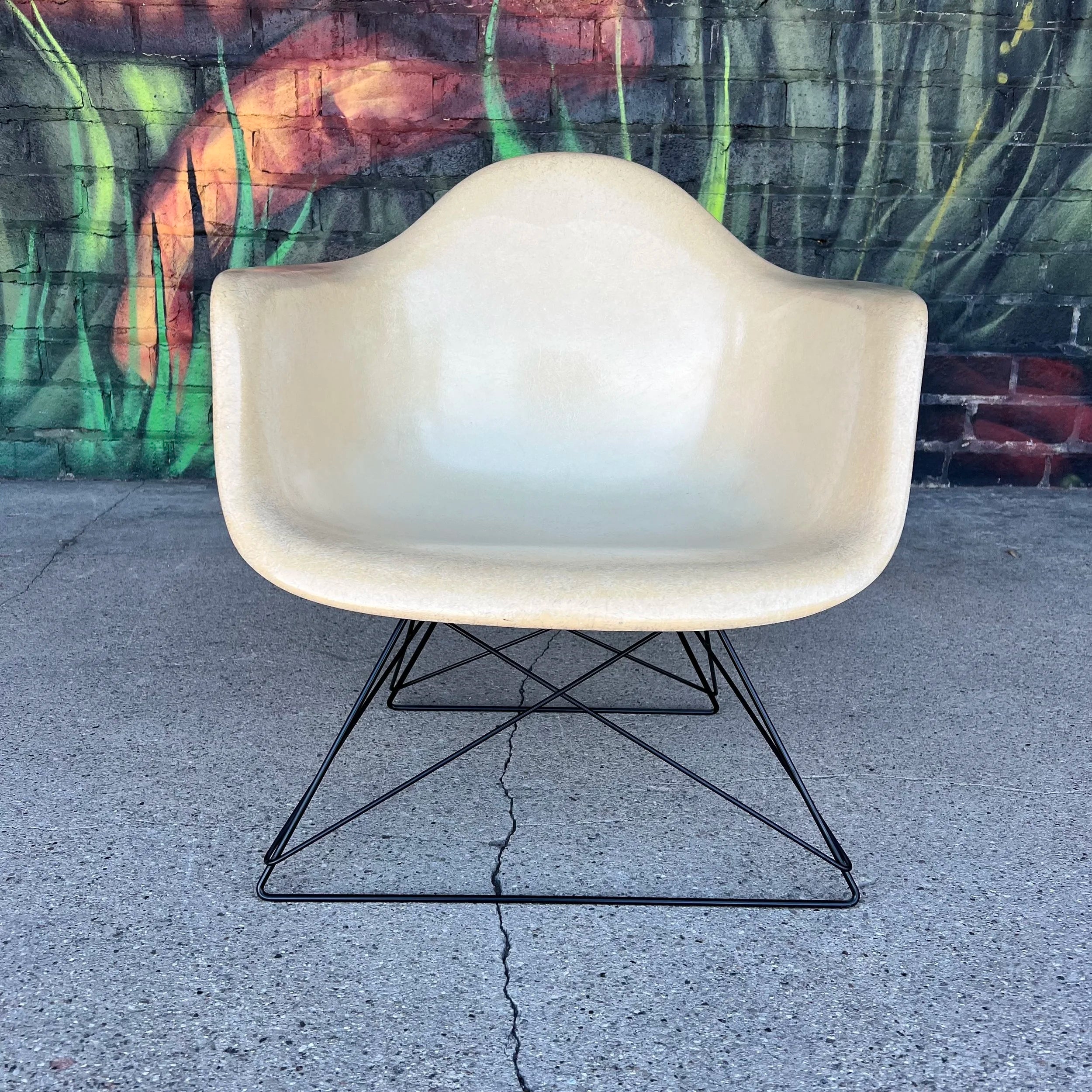 Eames Herman Miller Lar Fiberglass Armchair Midcentury Modern Cat Cradle