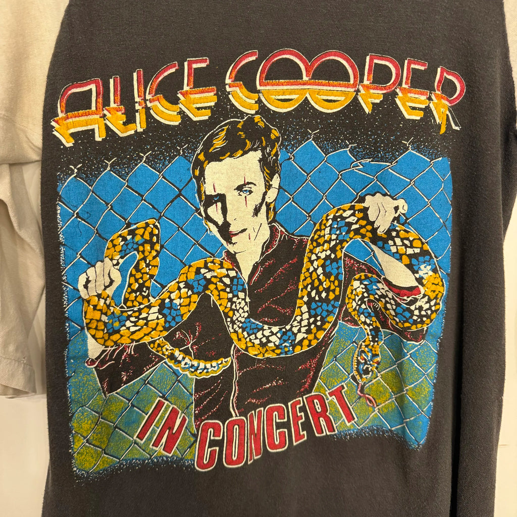 Alice Cooper in Concert 1981 Tour Raglan Tee Size S/M