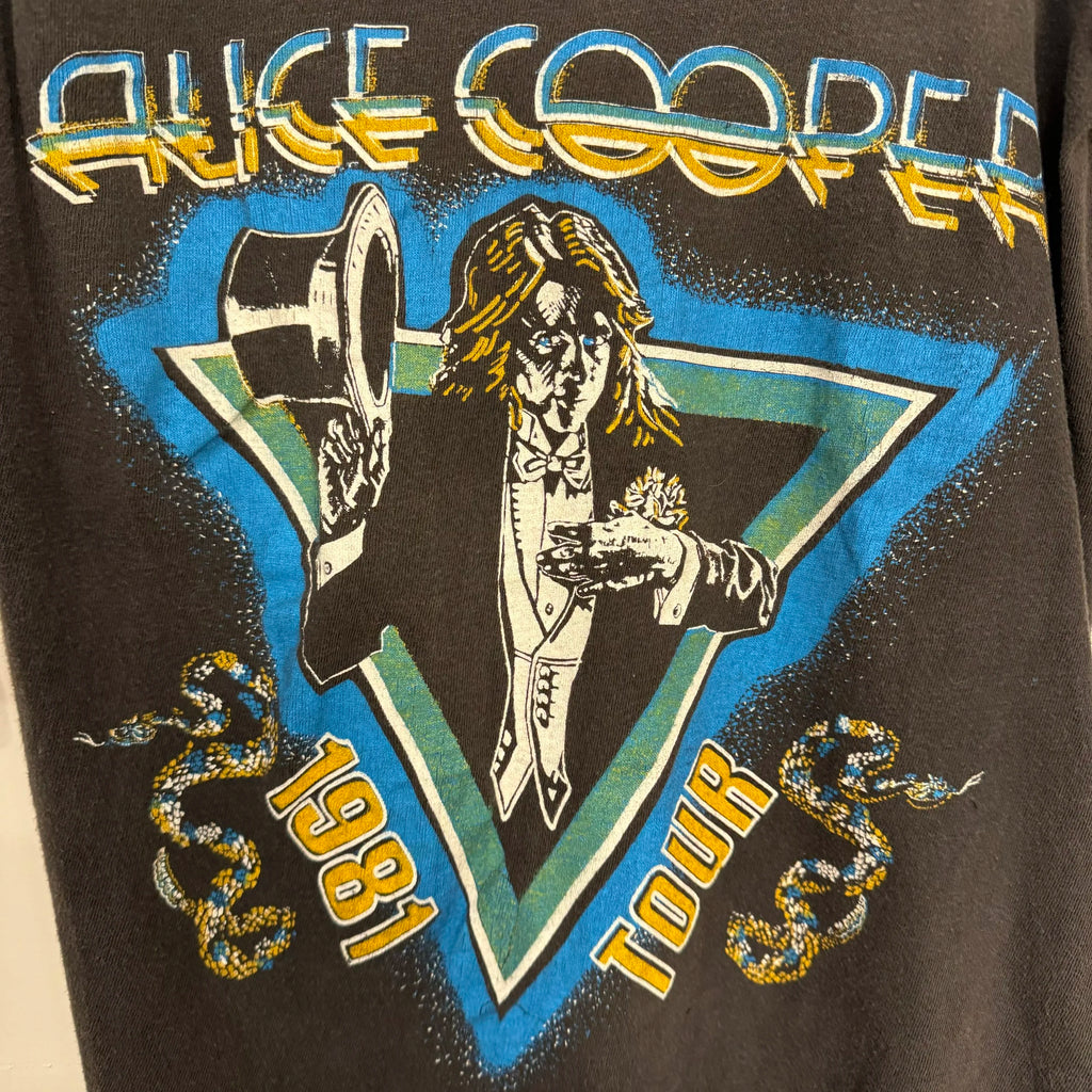 Alice Cooper in Concert 1981 Tour Raglan Tee Size S/M