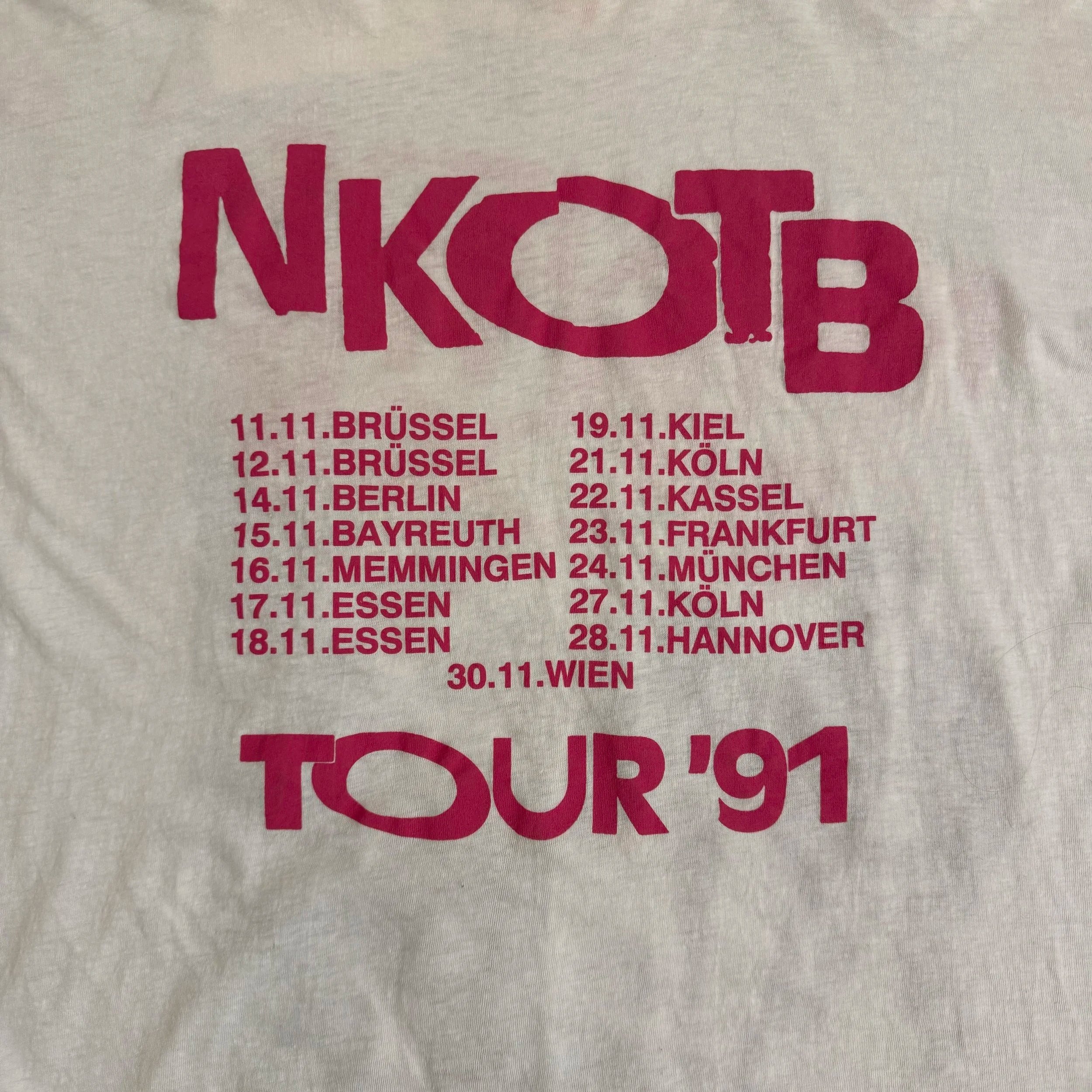 New Kids on the Block White Tour Tee Size XL