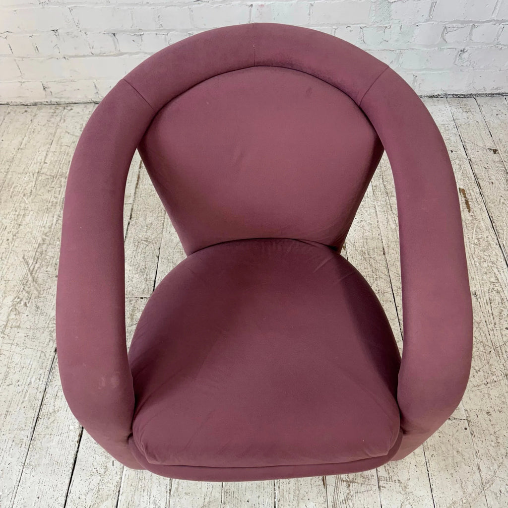 Pair of Pink Kagan Style Lounge 3 Leg Chairs by Carsons