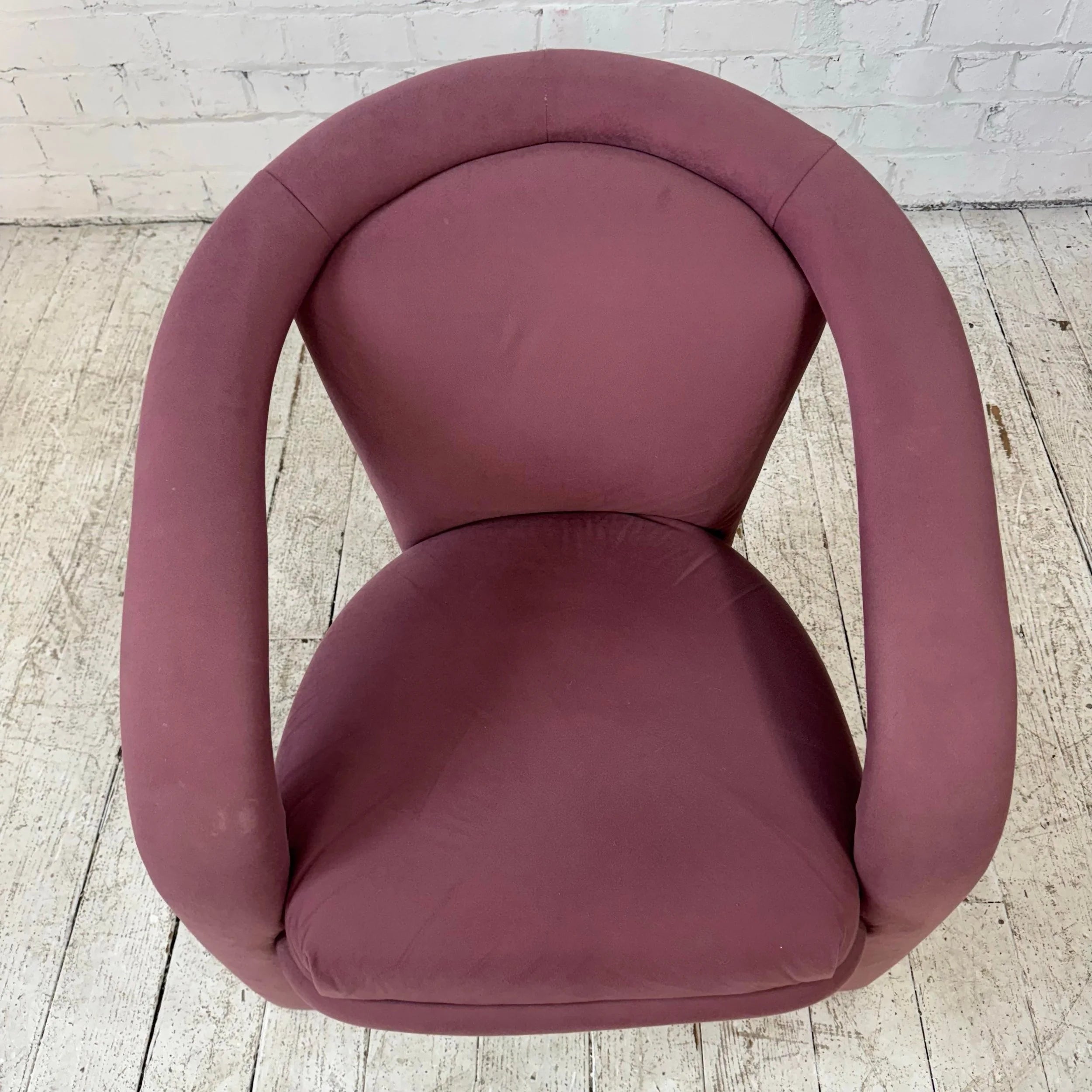 Pair of Pink Kagan Style Lounge 3 Leg Chairs by Carsons