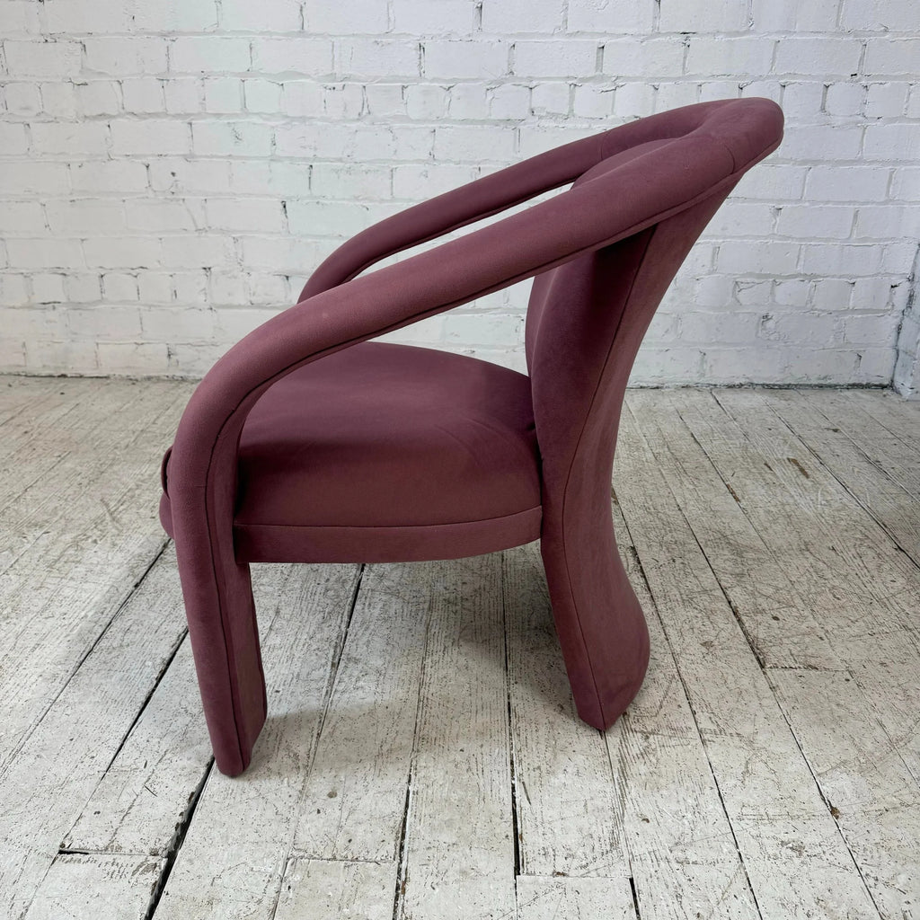 Pair of Pink Kagan Style Lounge 3 Leg Chairs by Carsons