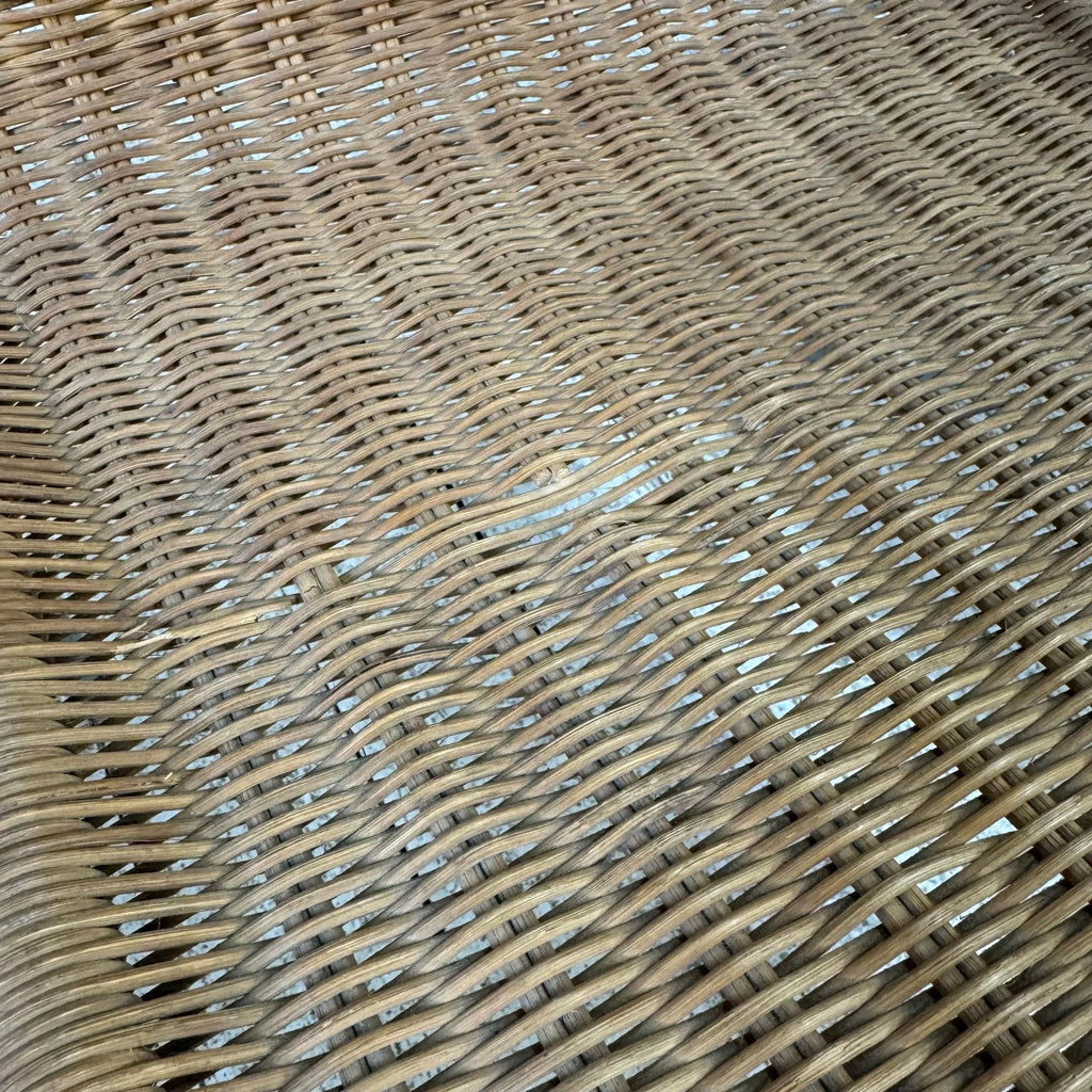 Set of 4 Tubular Chrome and Rattan Dining Chairs