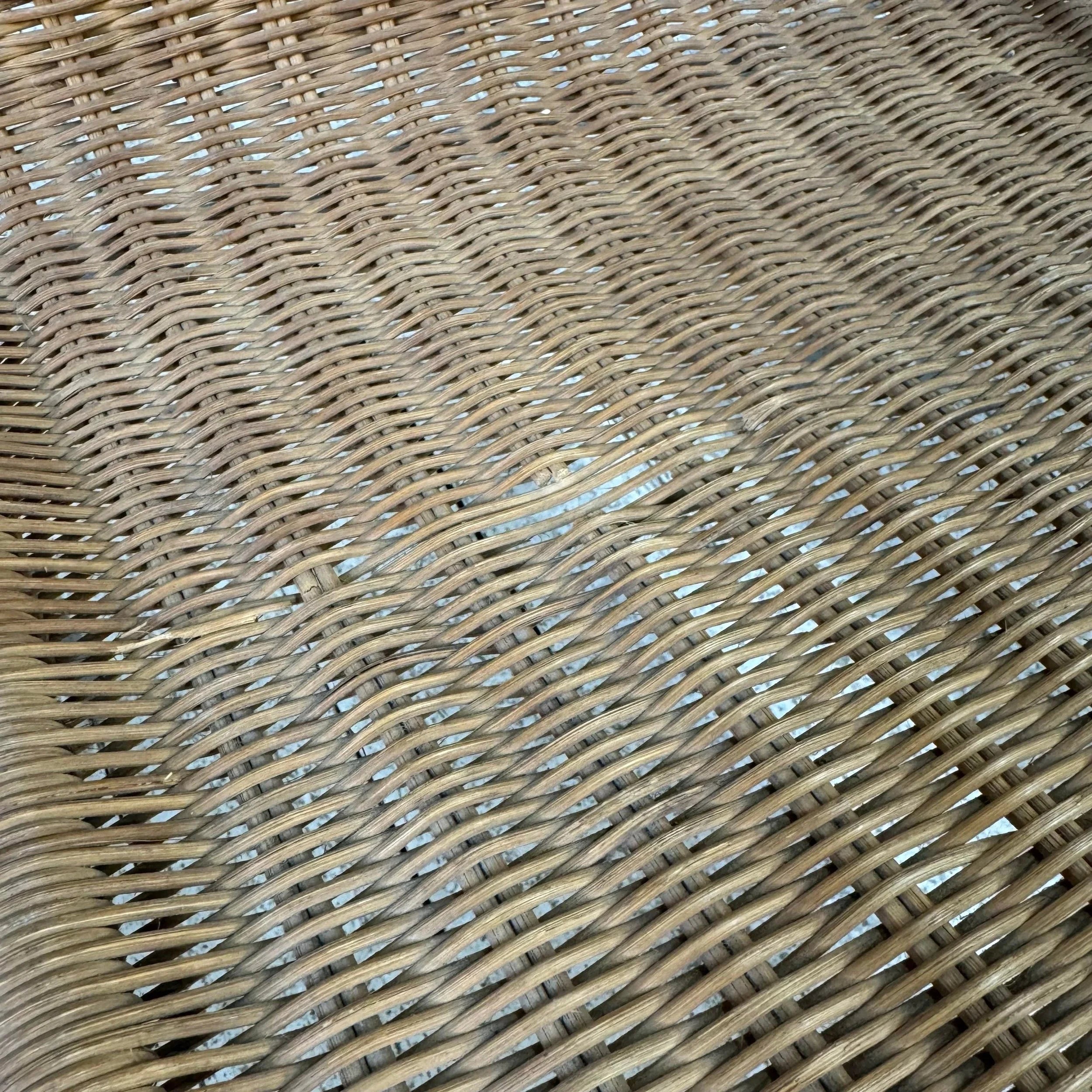 Set of 4 Tubular Chrome and Rattan Dining Chairs