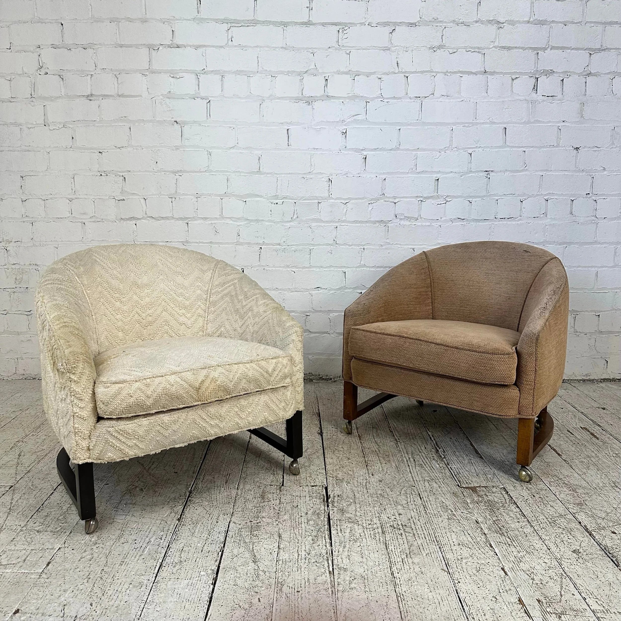 Pair of Barrel Back Harvey Probber Style Chairs