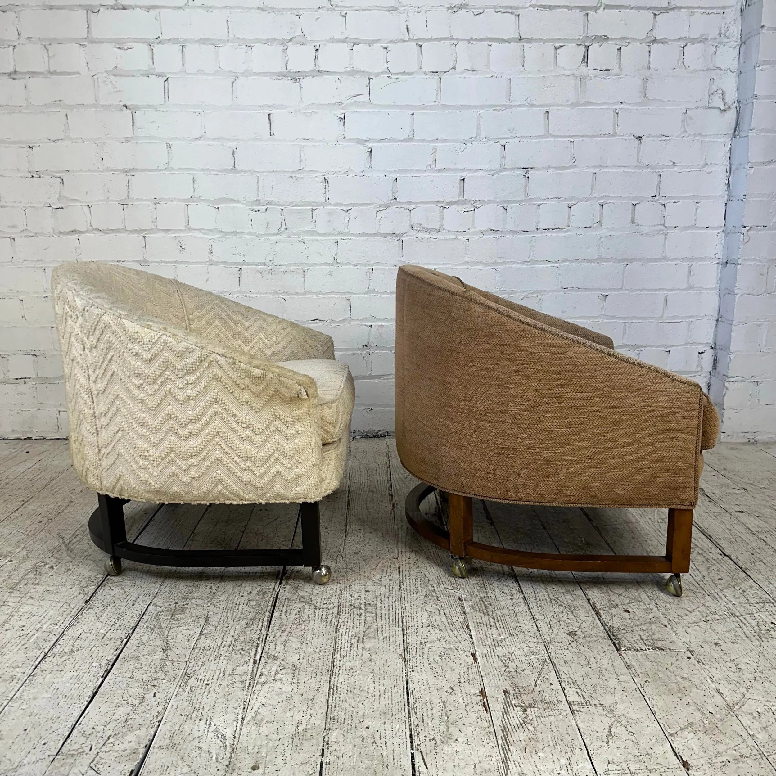 Pair of Barrel Back Harvey Probber Style Chairs