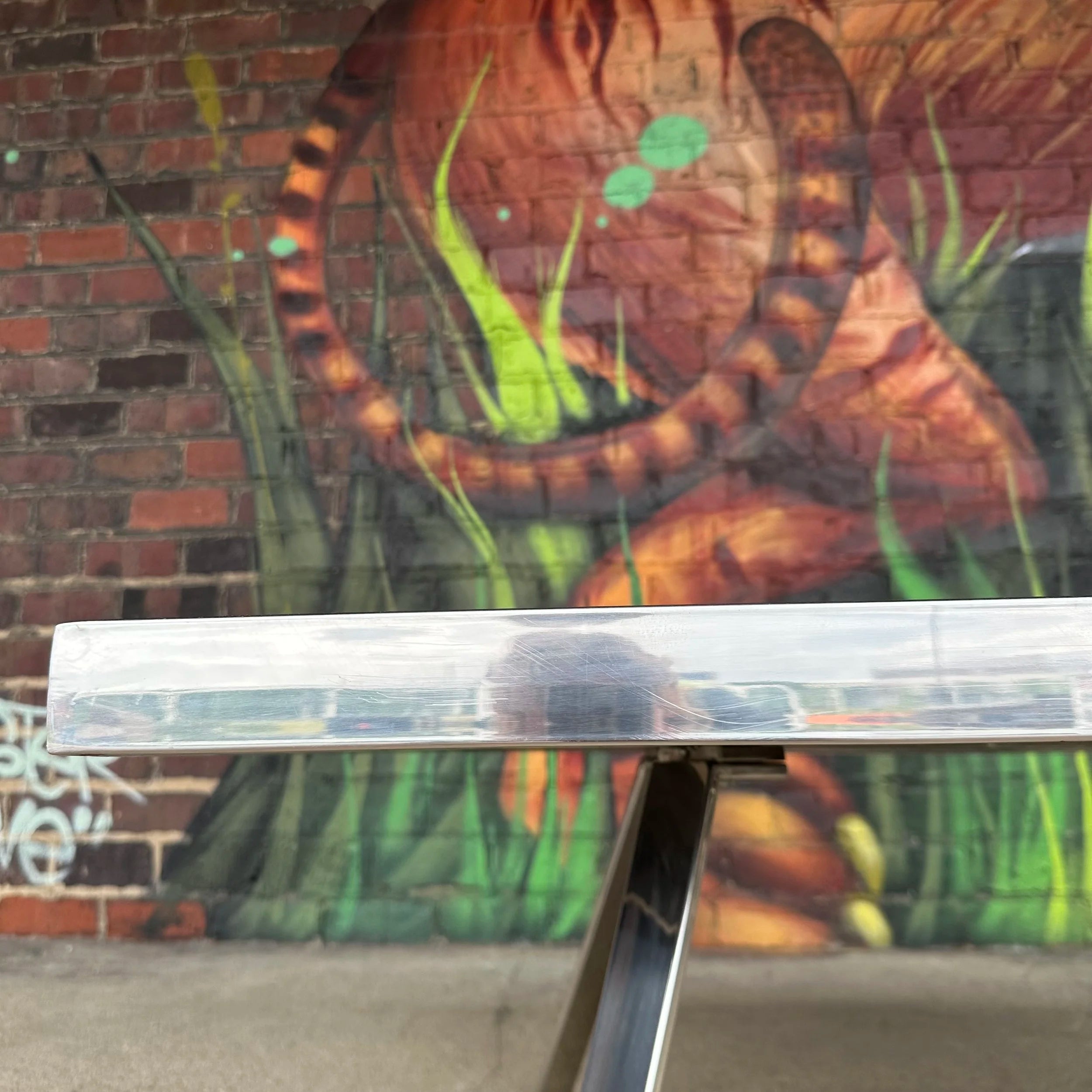 Italian Modernist Aluminum and Black Glass Coffee Table