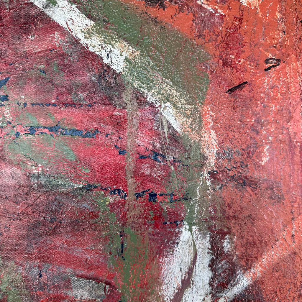 Abstract Painting Signed “Rb” Midcentury Modern