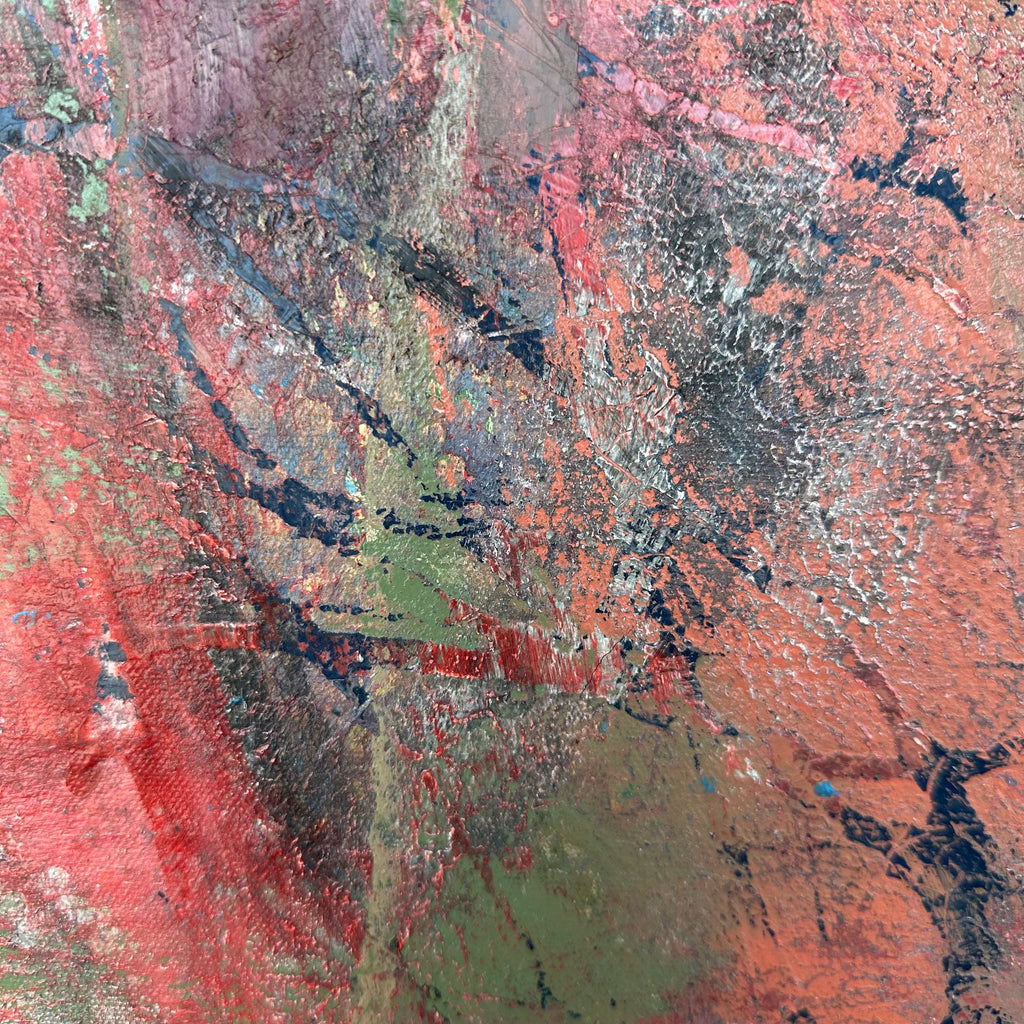 Abstract Painting Signed “Rb” Midcentury Modern