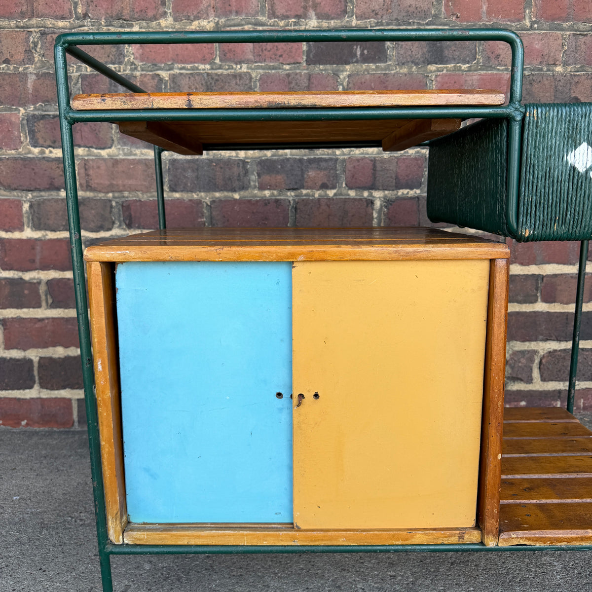 Arthur Umanoff Outdoor Iron Bar Cart Mid Century Modern
