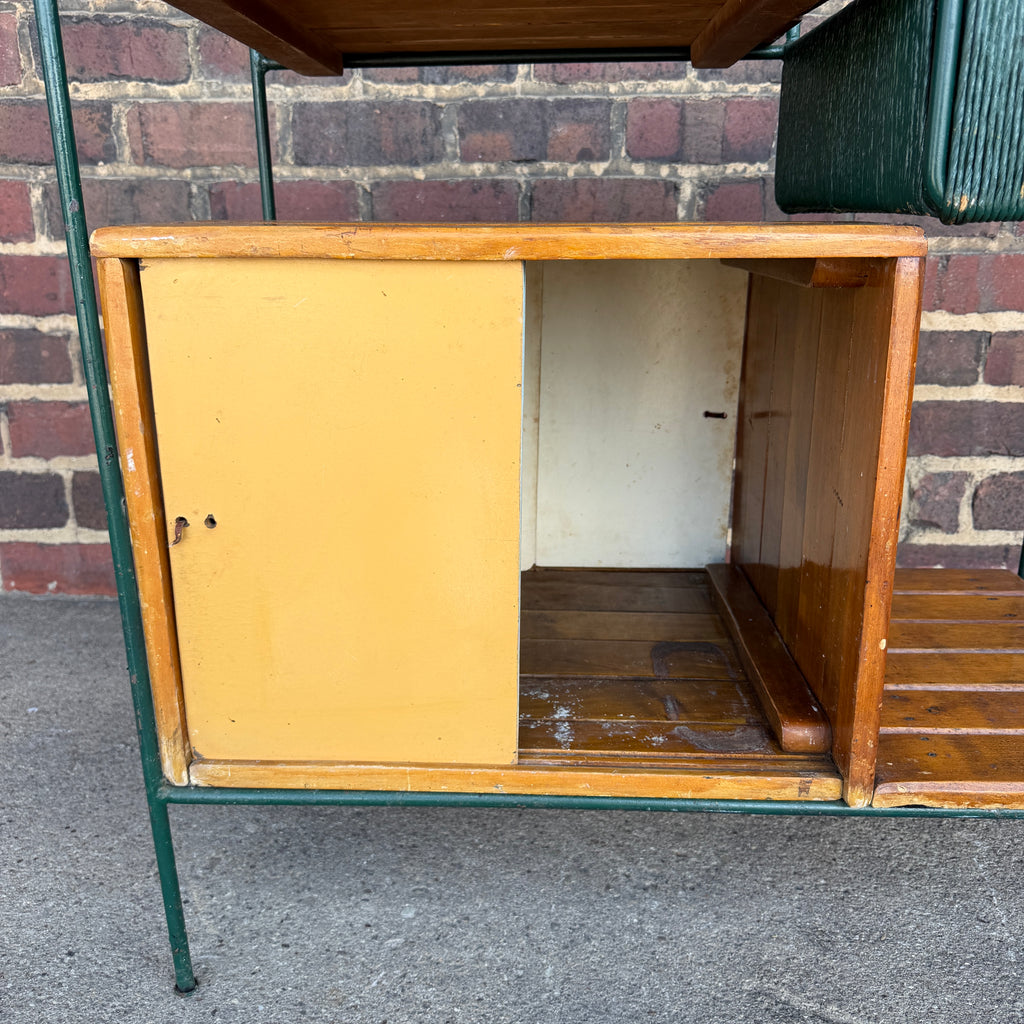 Arthur Umanoff Outdoor Iron Bar Cart Mid Century Modern