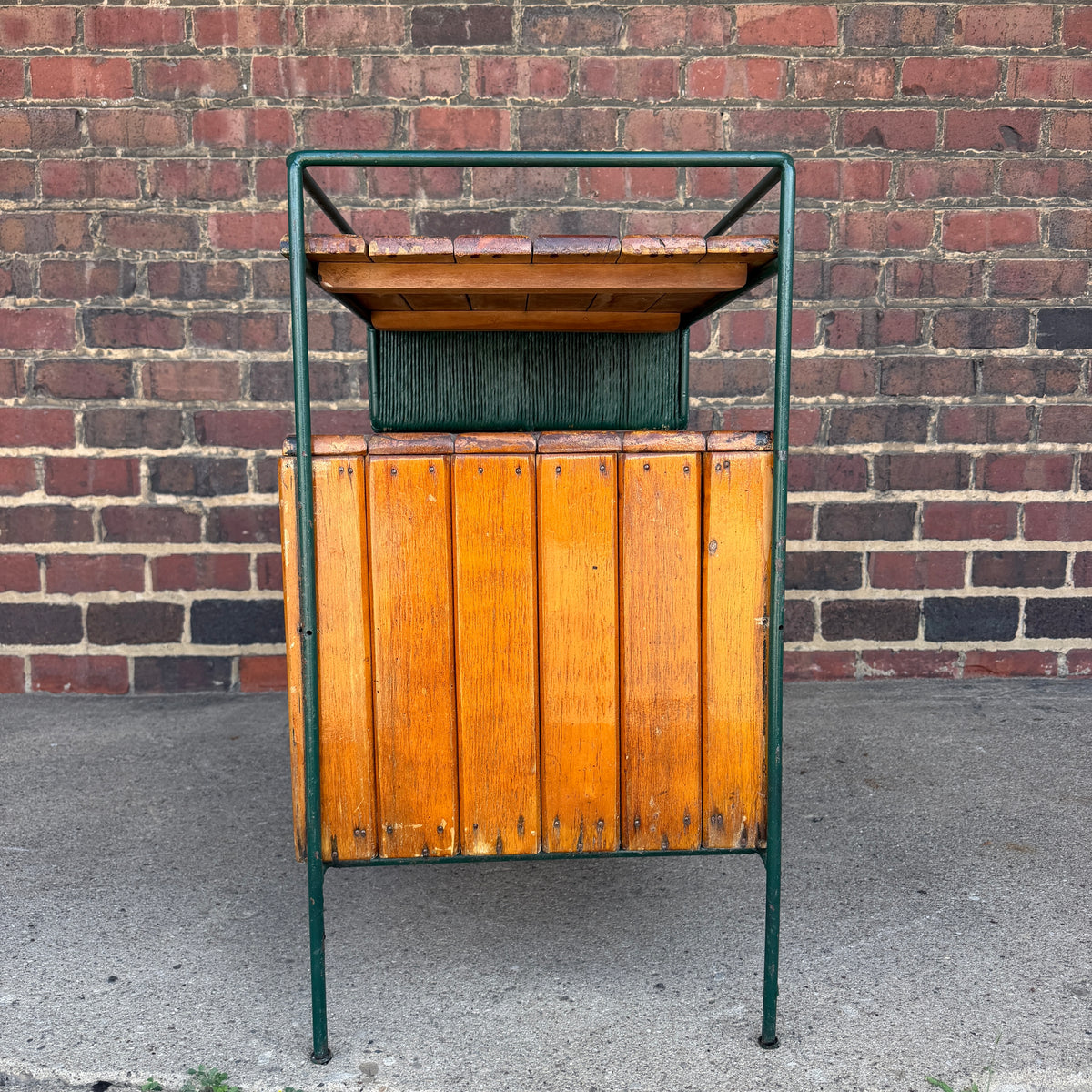 Arthur Umanoff Outdoor Iron Bar Cart Mid Century Modern