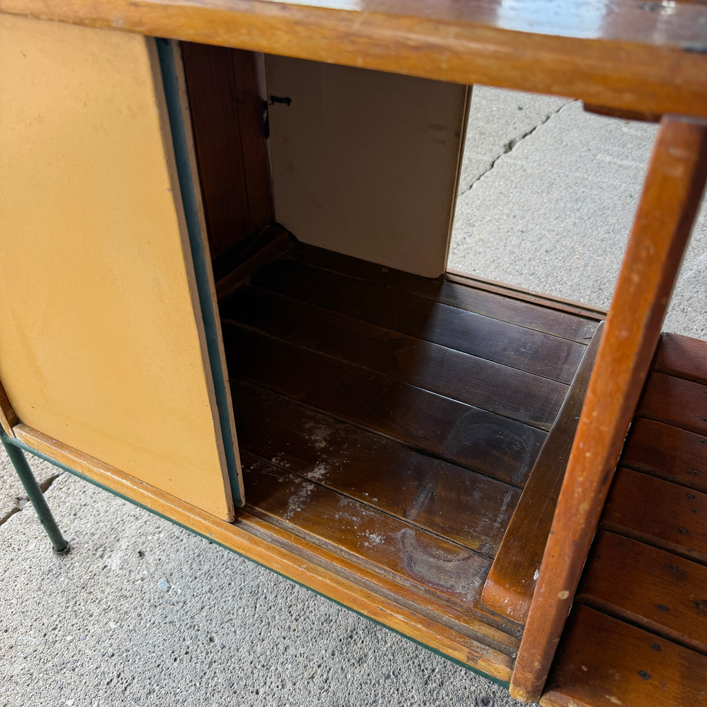 Arthur Umanoff Outdoor Iron Bar Cart Mid Century Modern