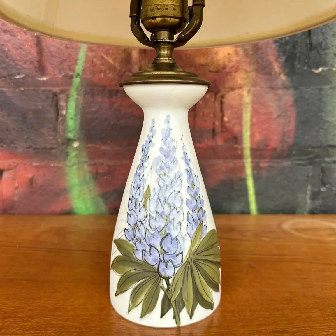 Royal Copenhagen Petite Hand Painted Floral Table Lamp