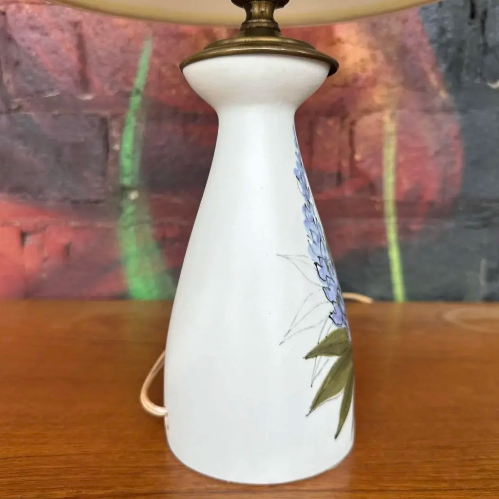 Royal Copenhagen Petite Hand Painted Floral Table Lamp