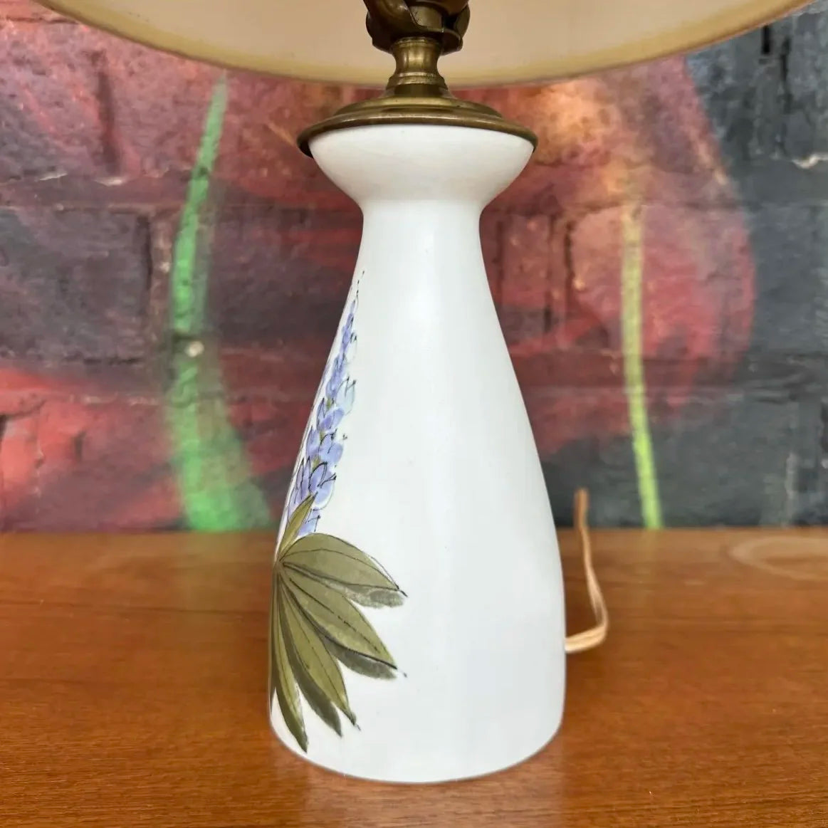 Royal Copenhagen Petite Hand Painted Floral Table Lamp