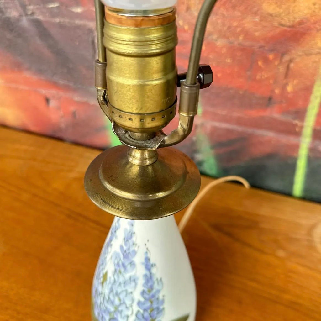 Royal Copenhagen Petite Hand Painted Floral Table Lamp