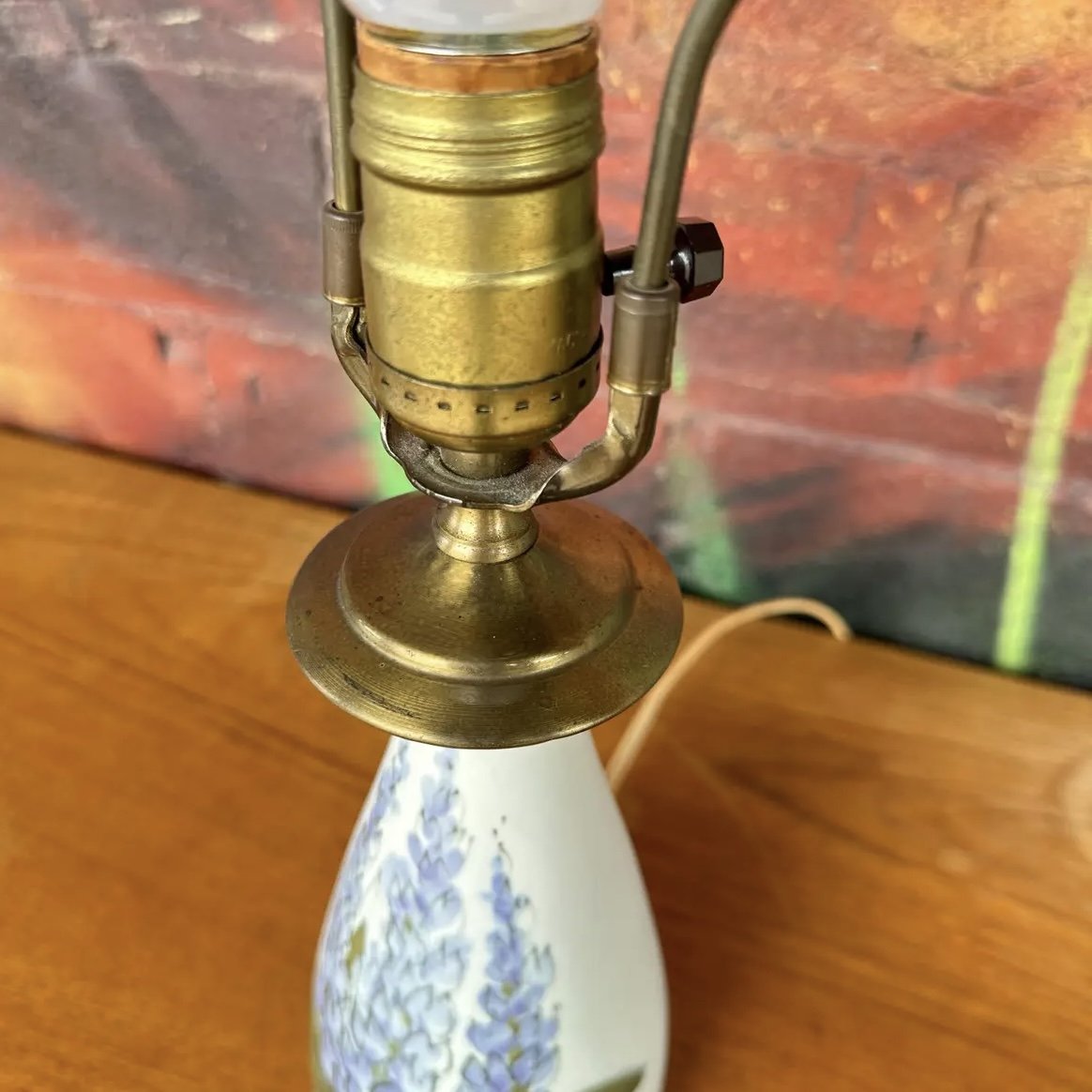 Royal Copenhagen Petite Hand Painted Floral Table Lamp