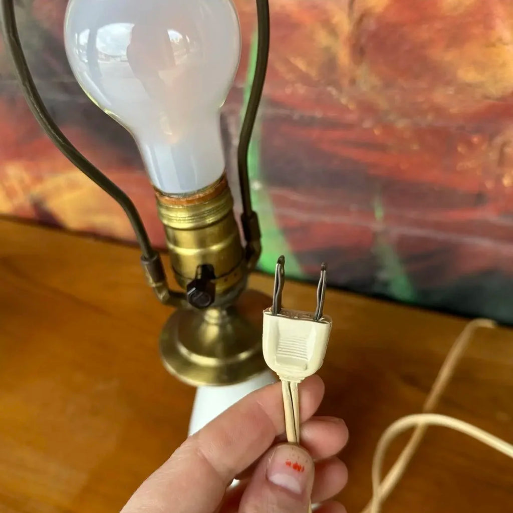 Royal Copenhagen Petite Hand Painted Floral Table Lamp