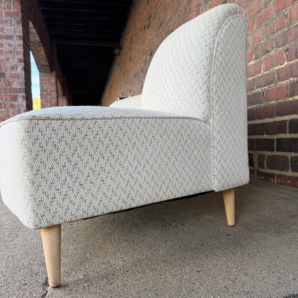 Custom Curved Mid Century Sofa