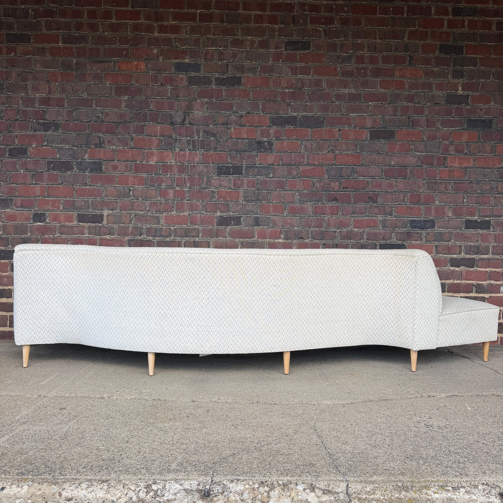 Custom Curved Mid Century Sofa
