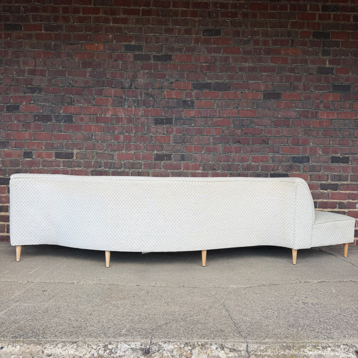 Custom Curved Mid Century Sofa